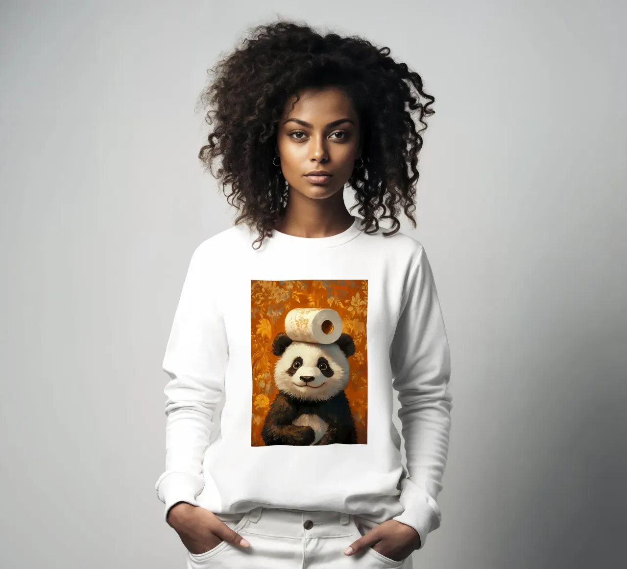 Panda con carta igienica felpa da Ginnery