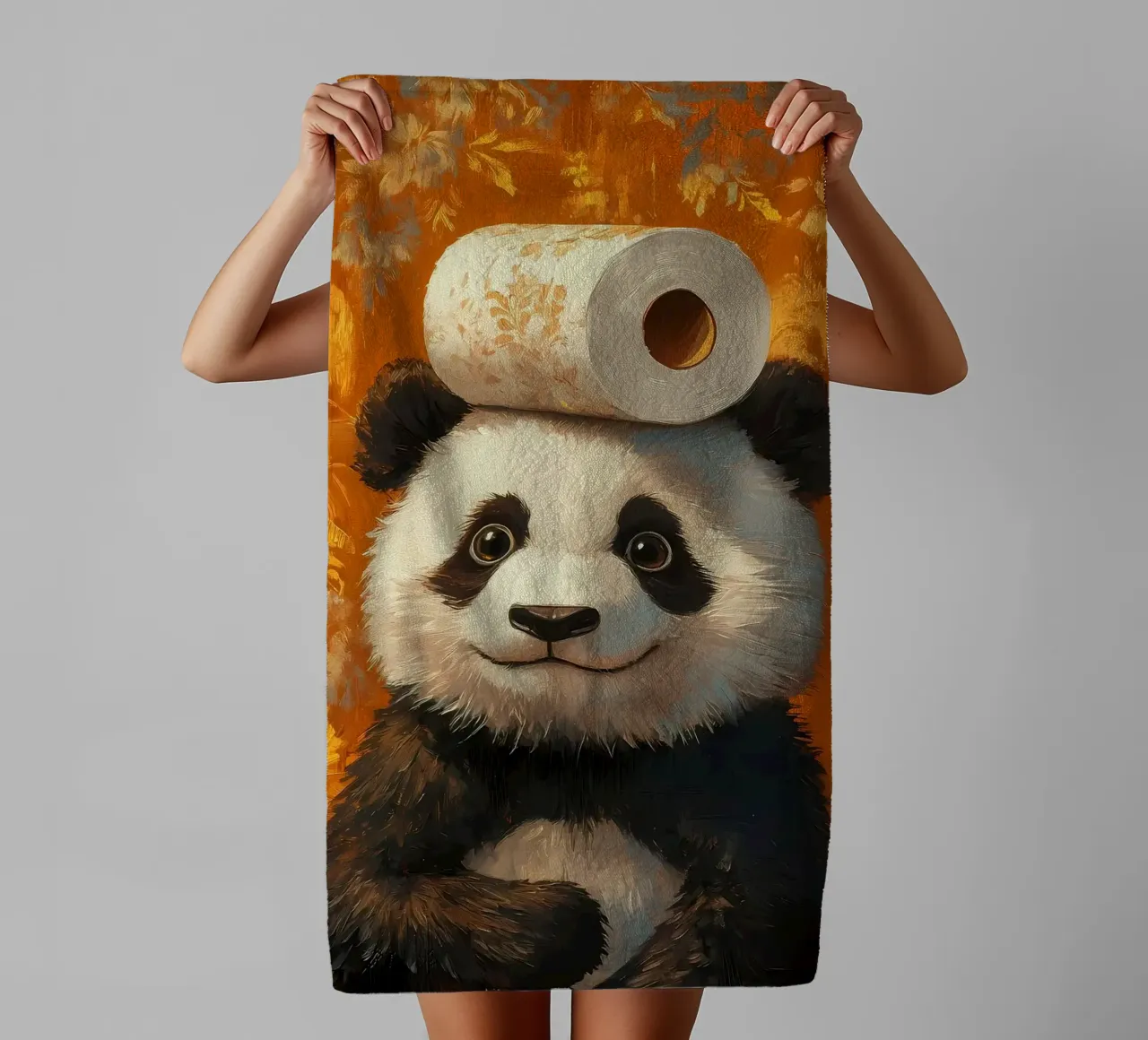 Panda with Toilet Paper towel by Ginnery