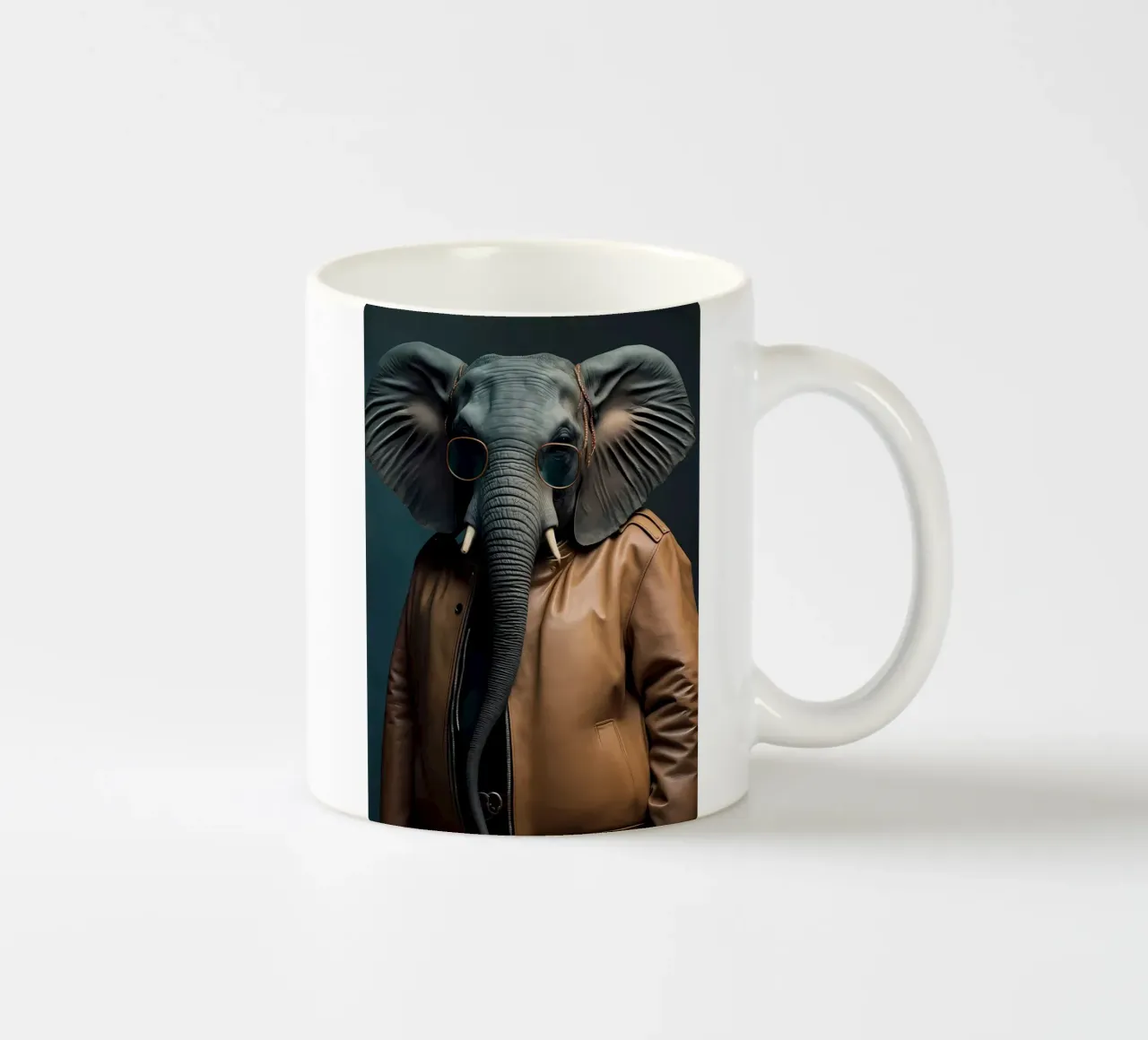 Ritratto di elefante tazza in ceramica da Mikesell