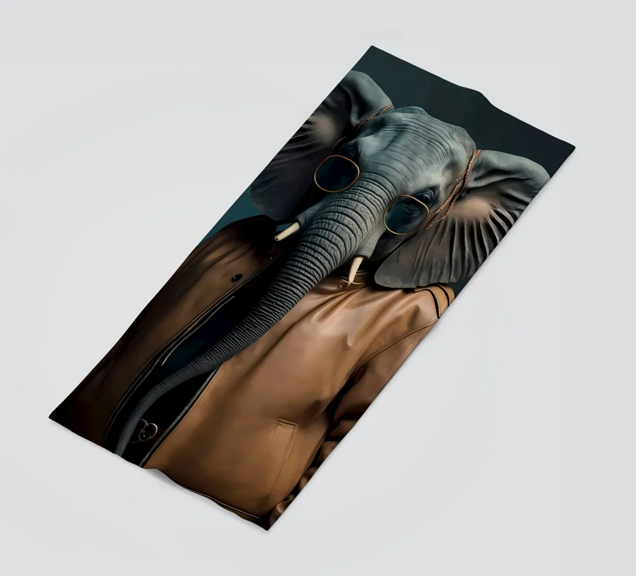 Elephant Portrait beach towel by Mikesell