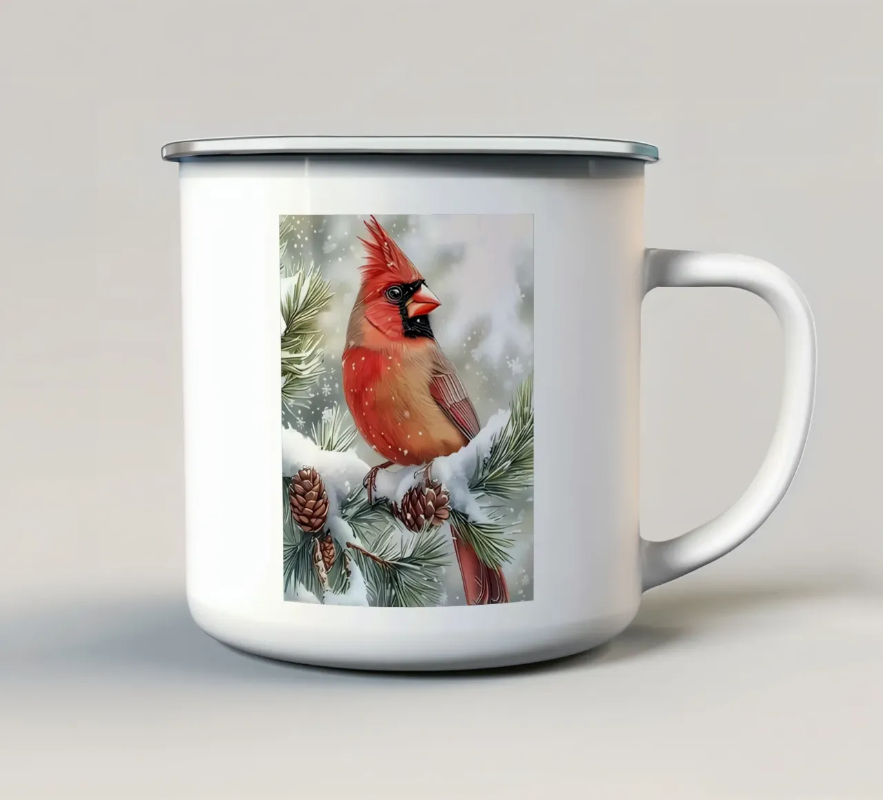 Poster minimalista 176 tazza in smalto da Kadynce