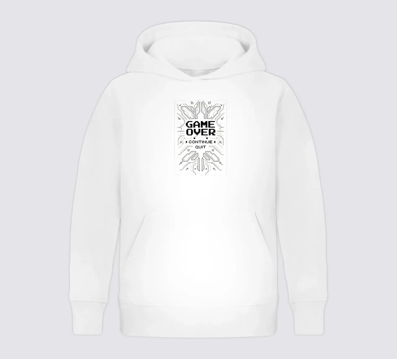 Game Over felpa bambino con cappuccio da Delaplane