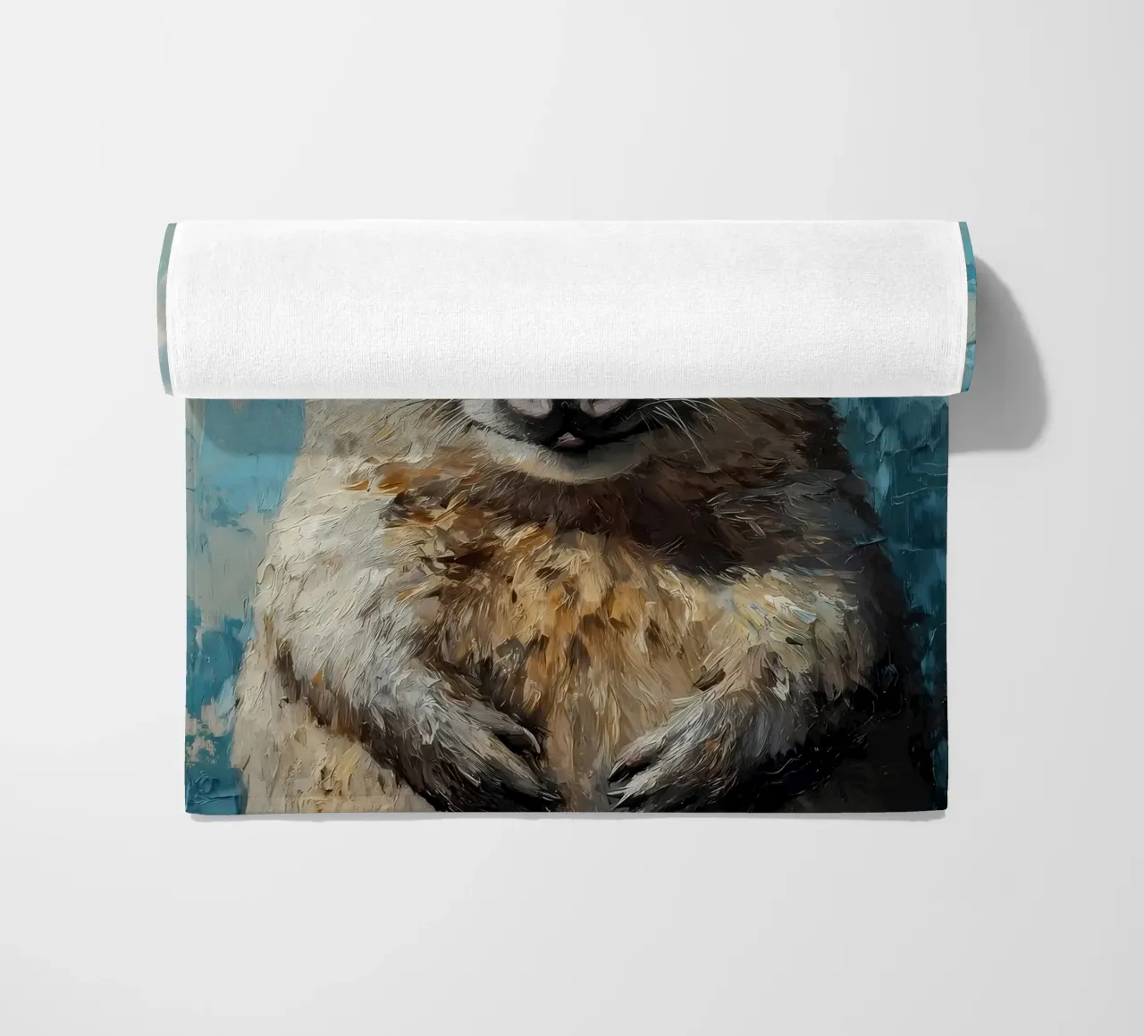 Wombat met wc-hoed strandhanddoek van Ginnery
