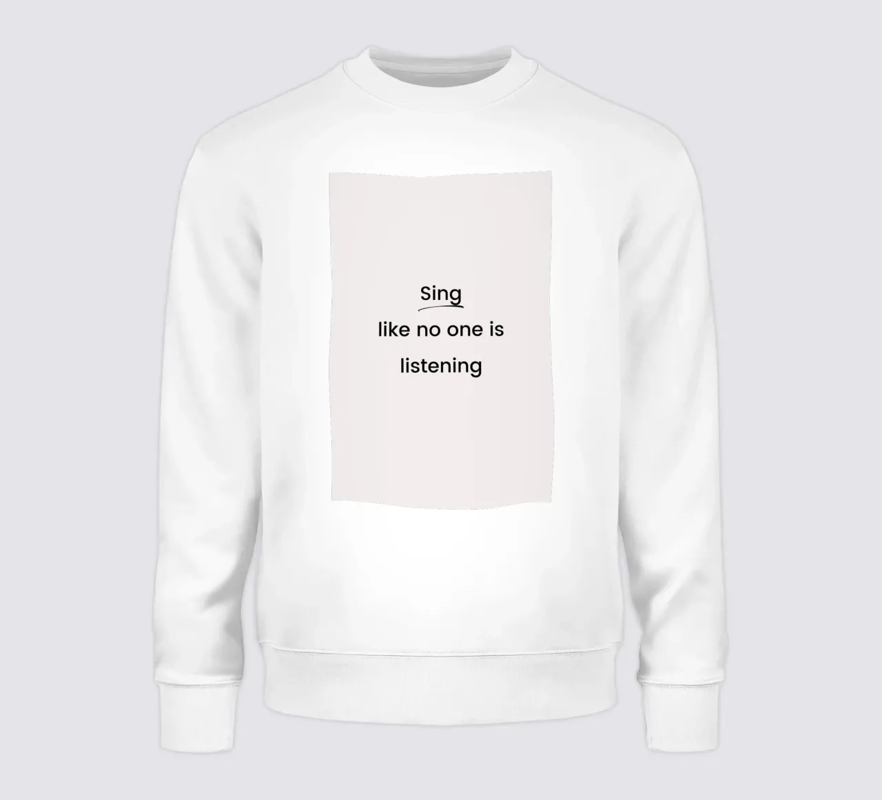 Sing like No One Is Listening felpa da Studio One