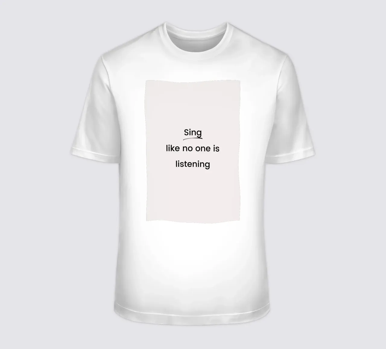 Sing like No One Is Listening t-shirt da Studio One
