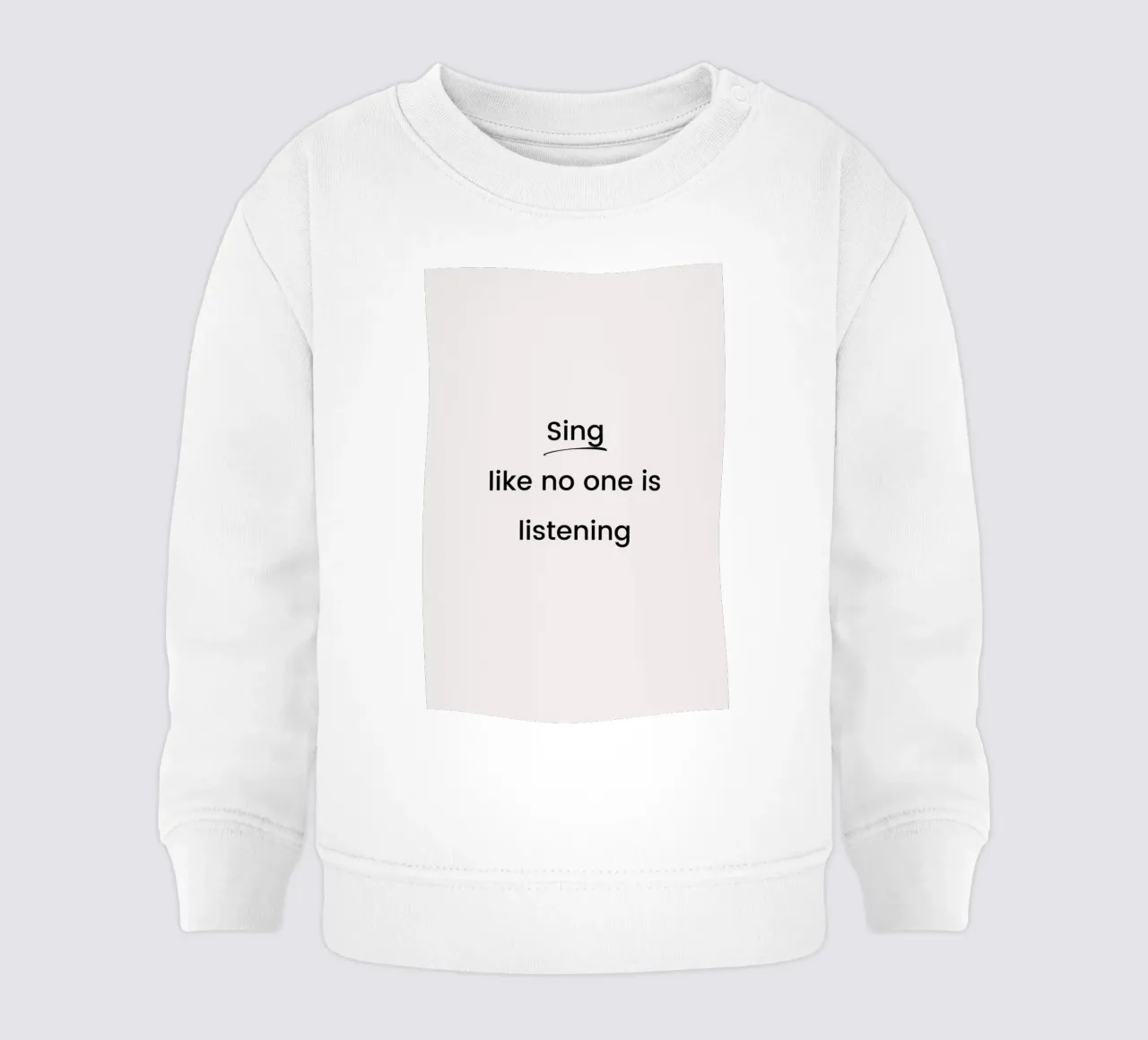 Sing like No One Is Listening felpa neonato da Studio One