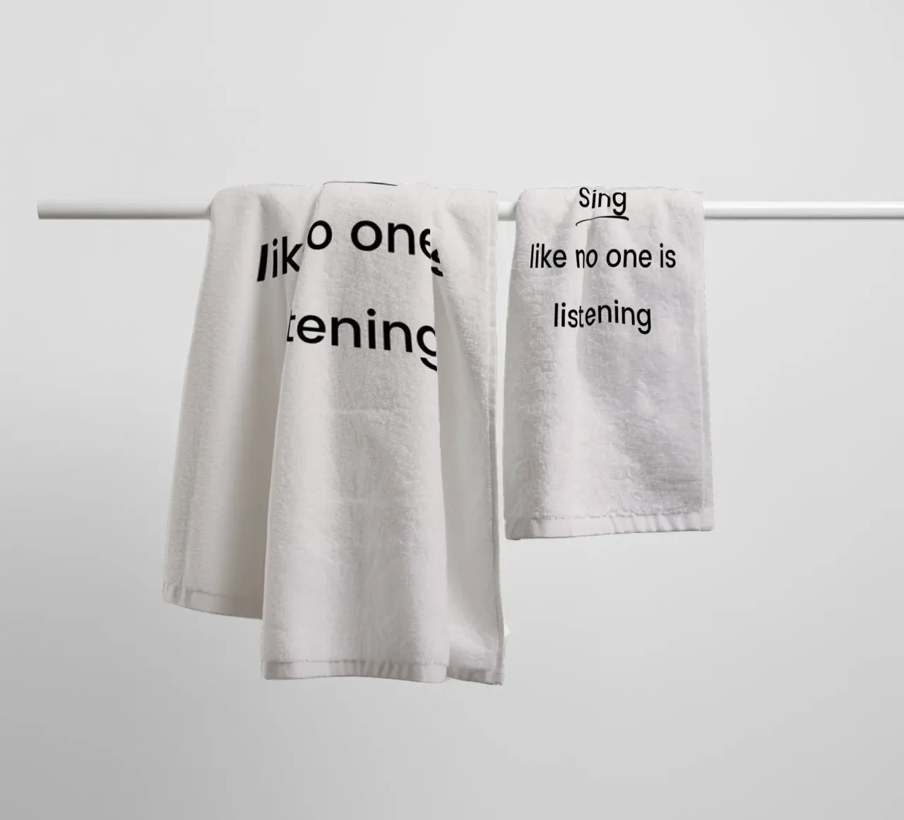 Sing like No One Is Listening asciugamano da bagno da Studio One