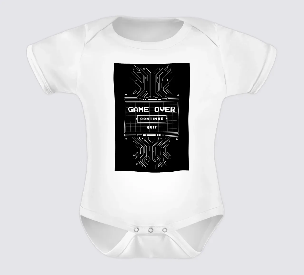 Game Over body neonato maniche corte da Delaplane
