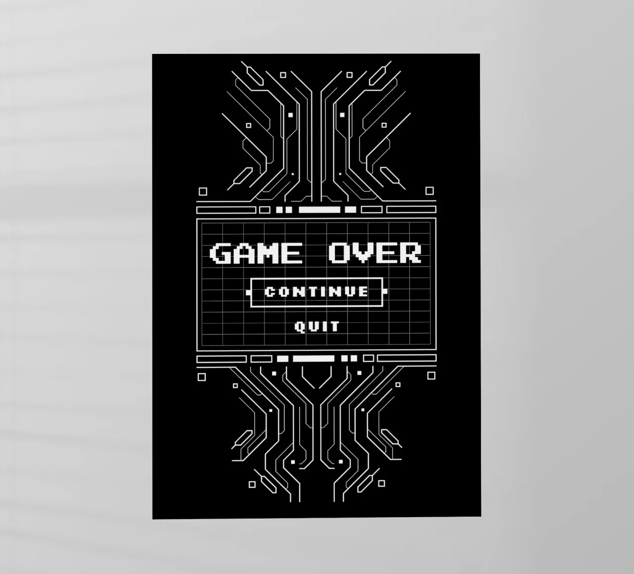 Game over backlit folie van Delaplane