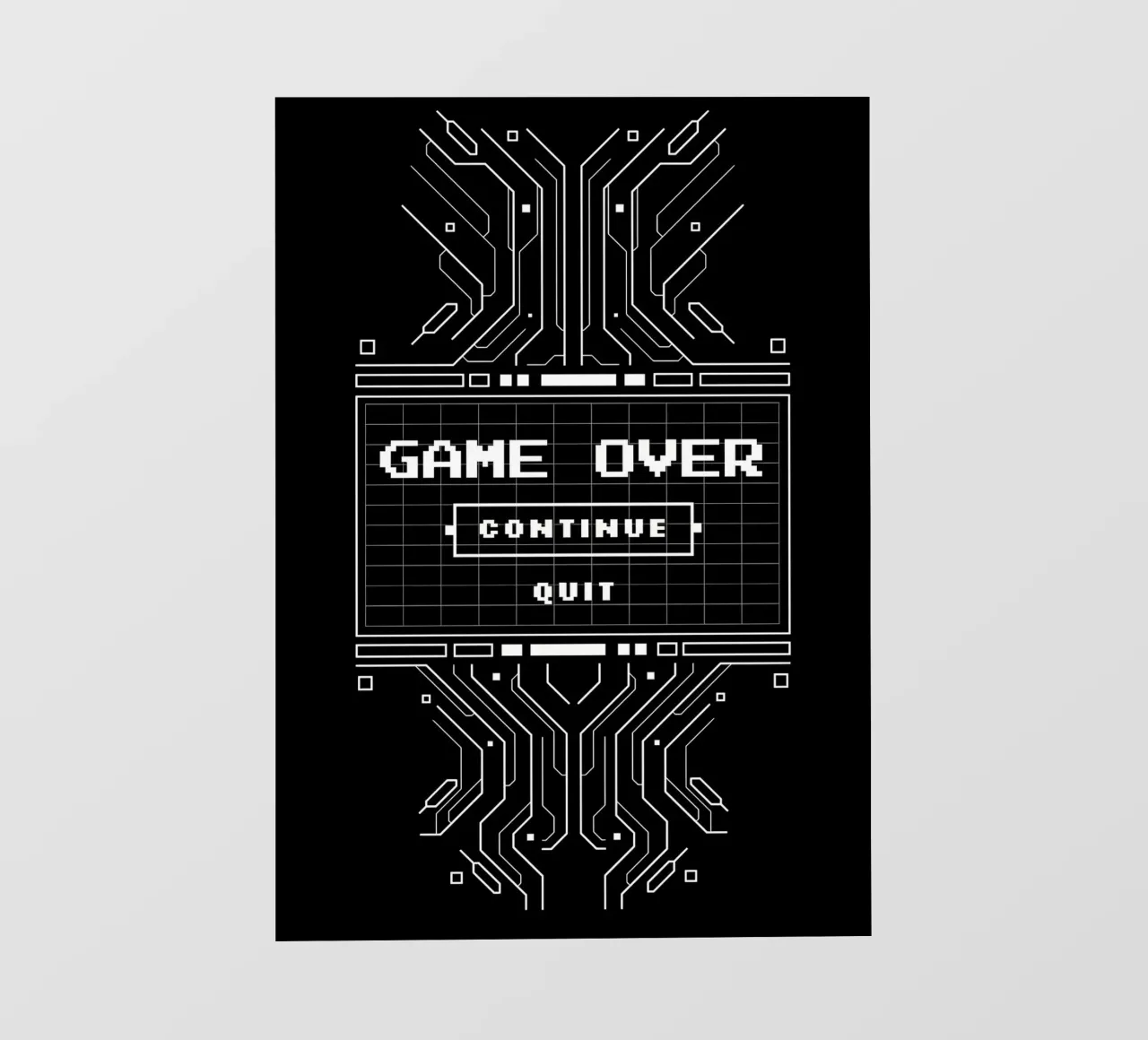 Game over backlit folie van Delaplane