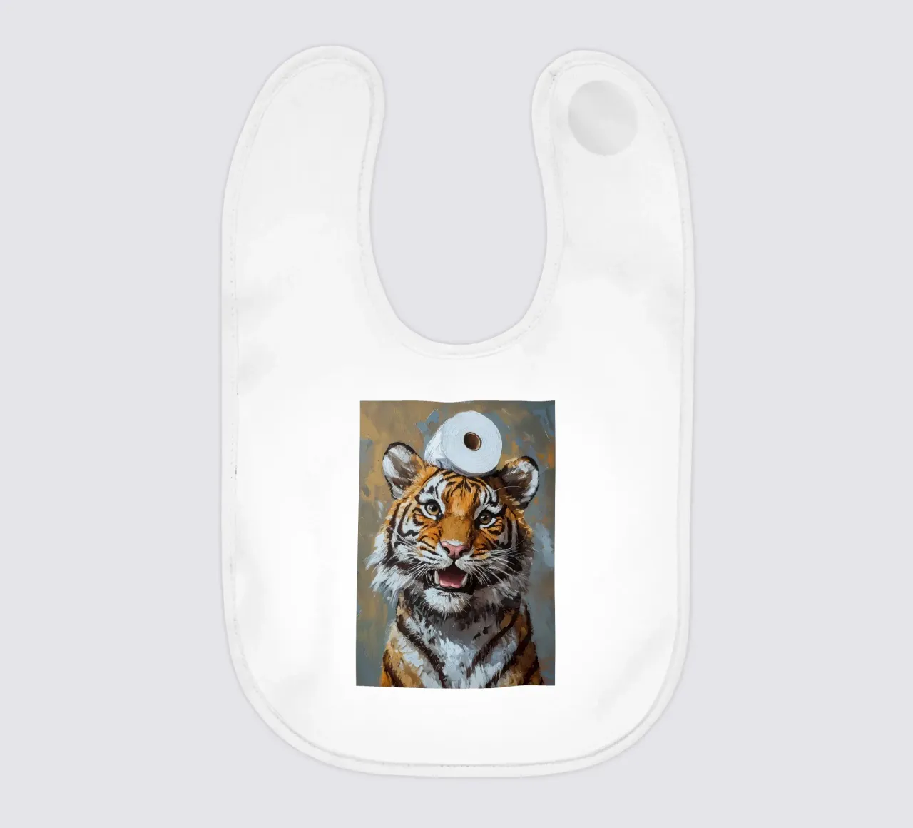 Tigre con carta igienica bavaglino da Ginnery
