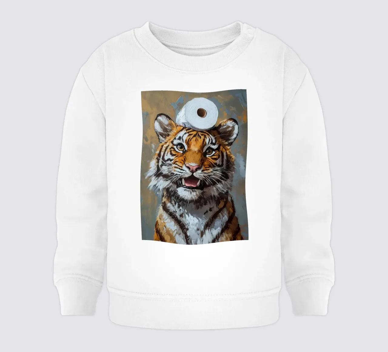 Tigre con carta igienica felpa neonato da Ginnery