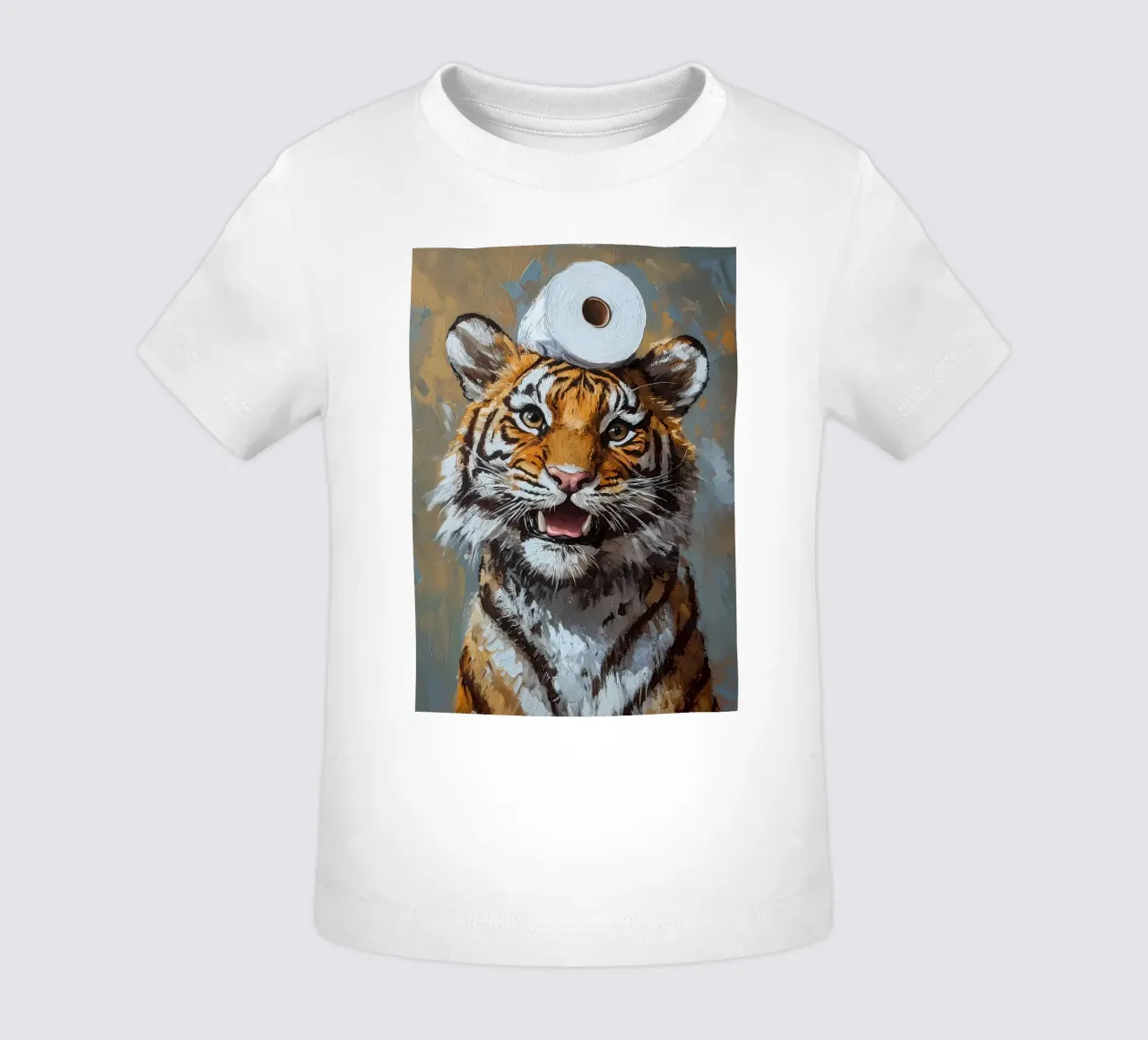 Tiger mit Toilettenpapier Baby T-Shirt von Ginnery