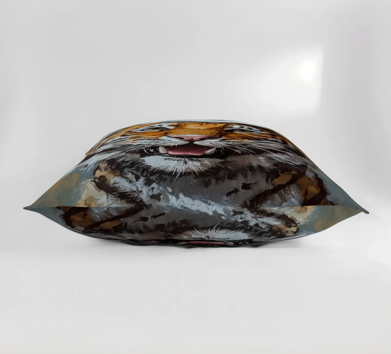 Tiger with Toilet Paper decorative cushion by Ginnery