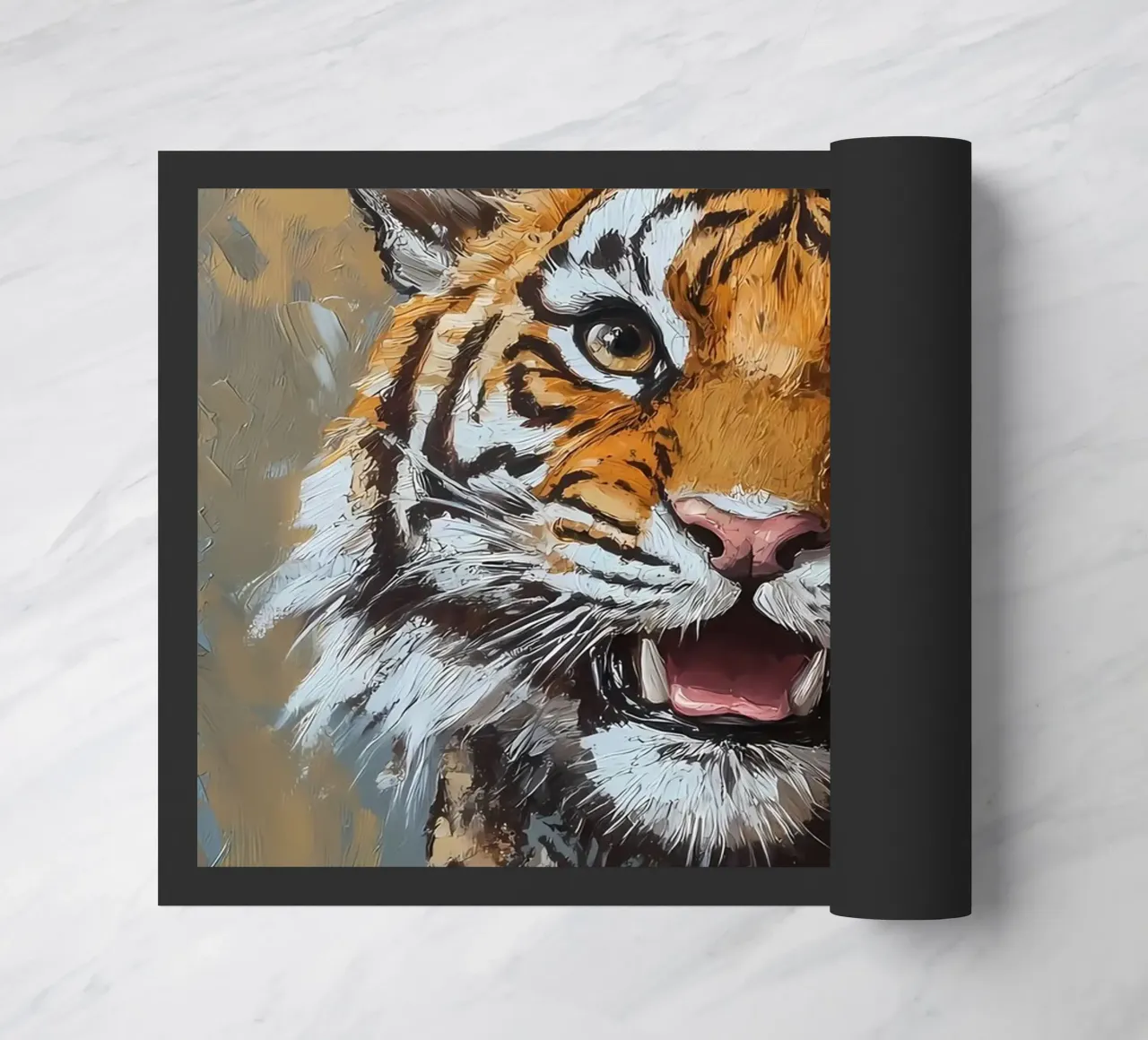 Tijger met toiletpapier deurmat van Ginnery