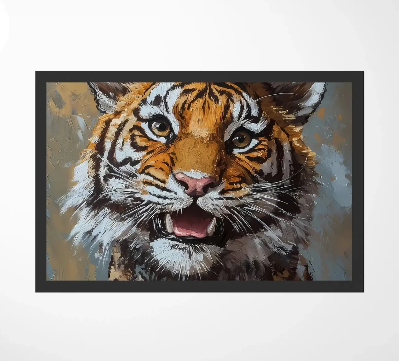 Tijger met toiletpapier deurmat van Ginnery