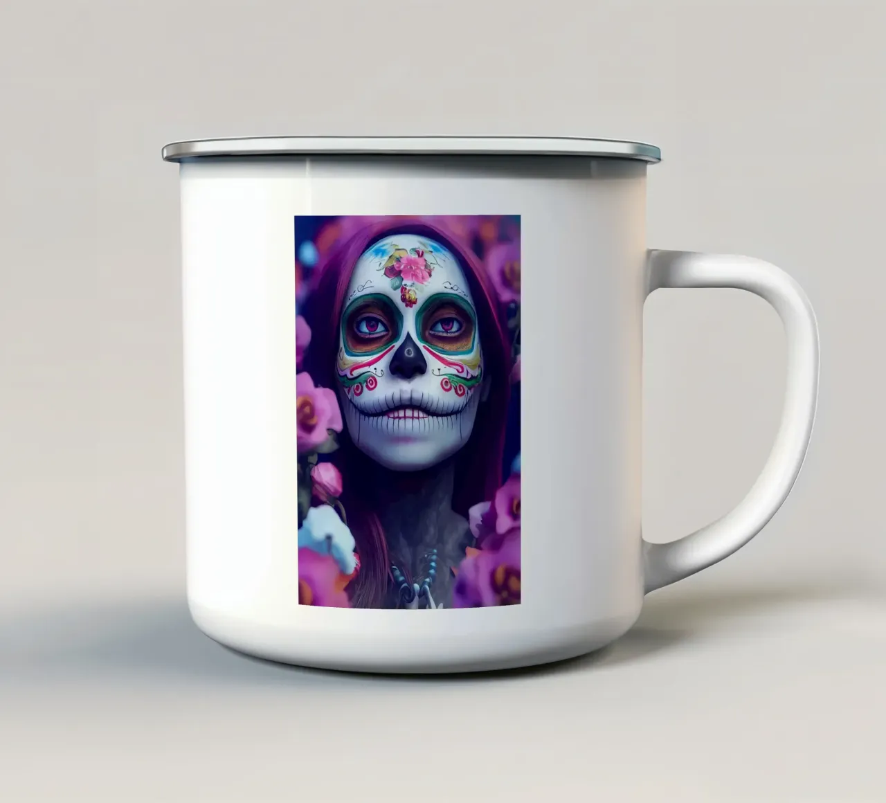 Regina dei teschi tazza in smalto da Mikesell