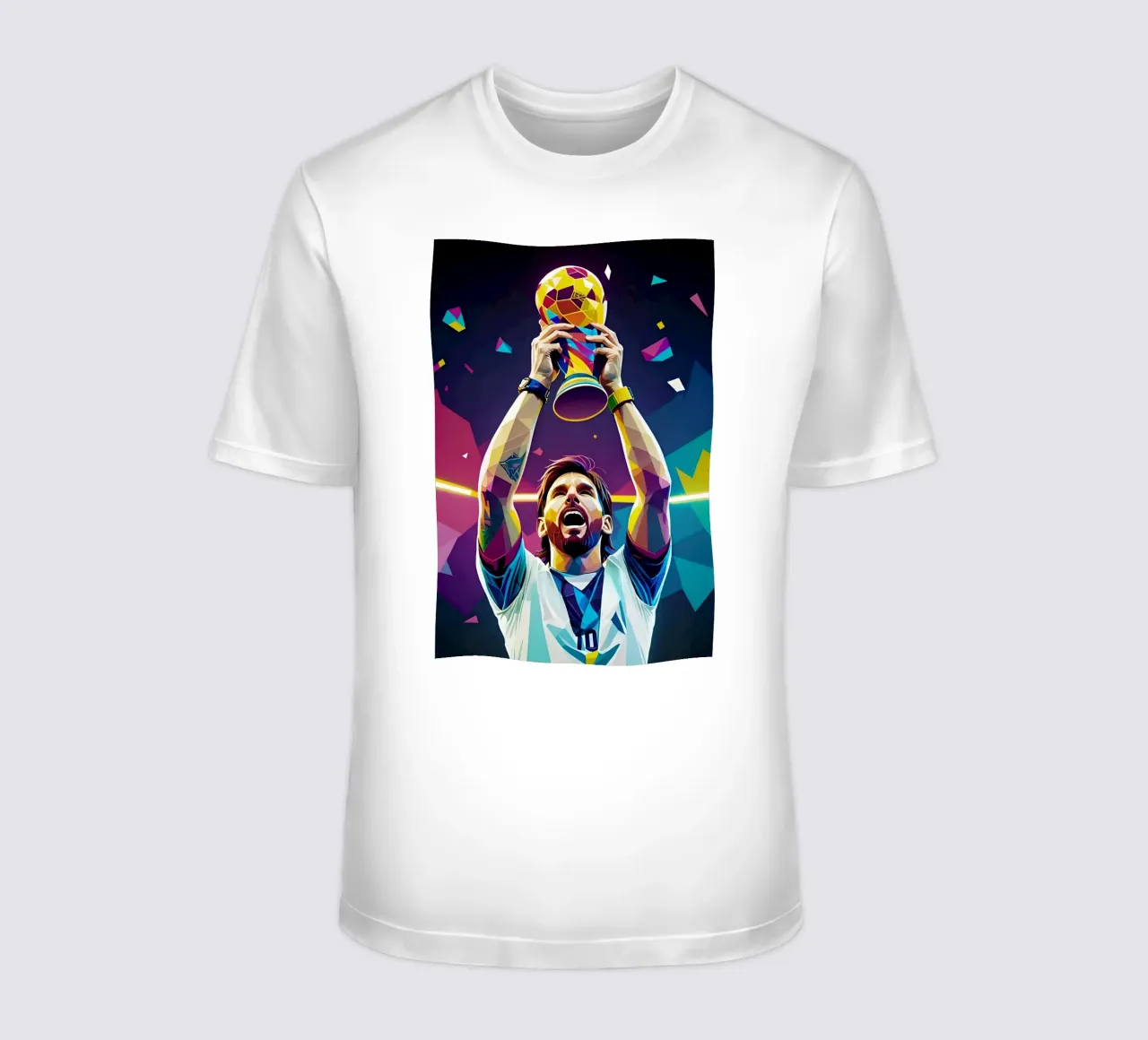 Messi con la coppa t-shirt da BONANZA