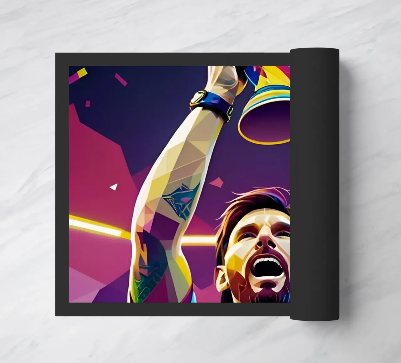 Messi con la coppa zerbino da BONANZA