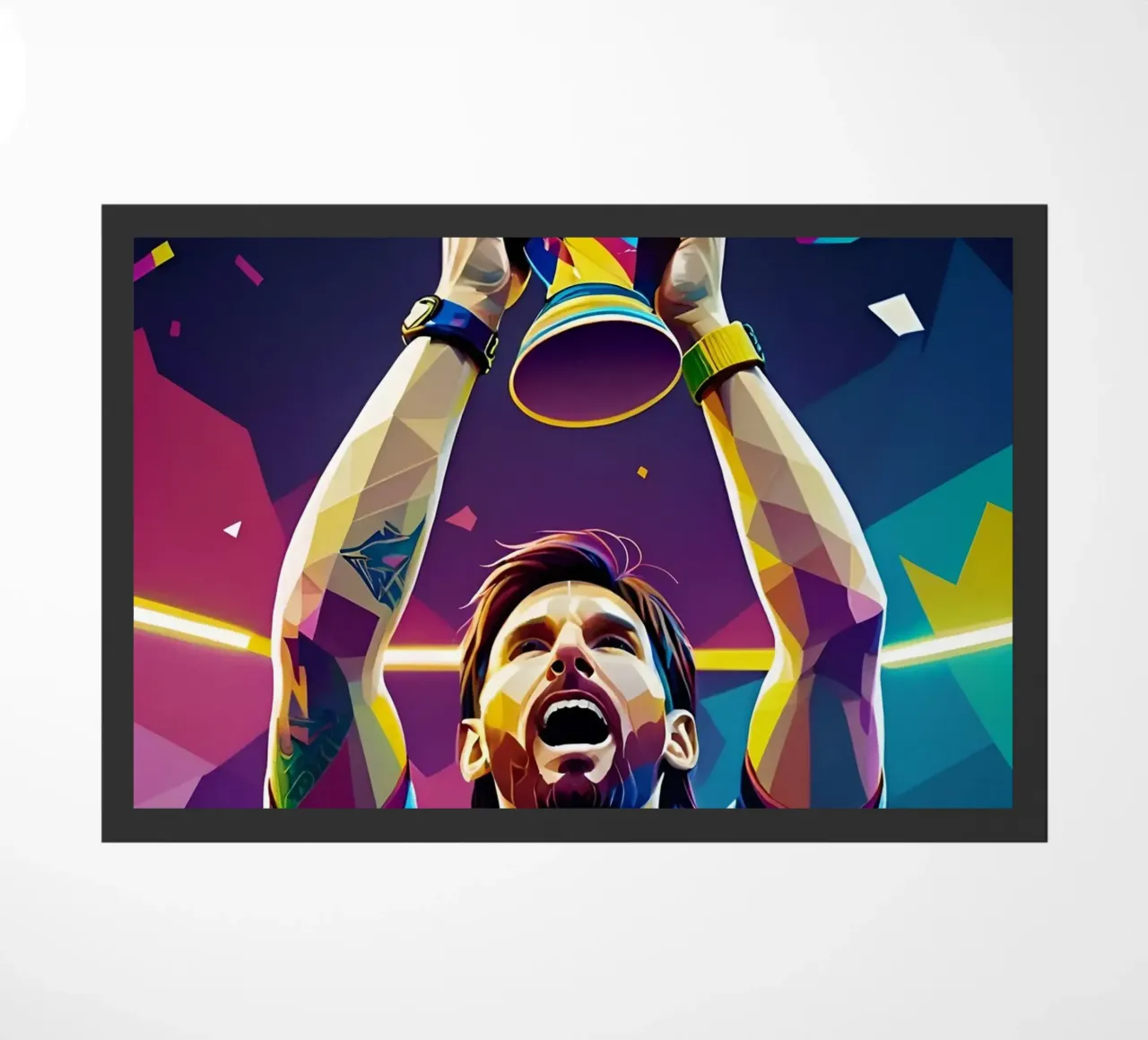 Messi con la coppa zerbino da BONANZA