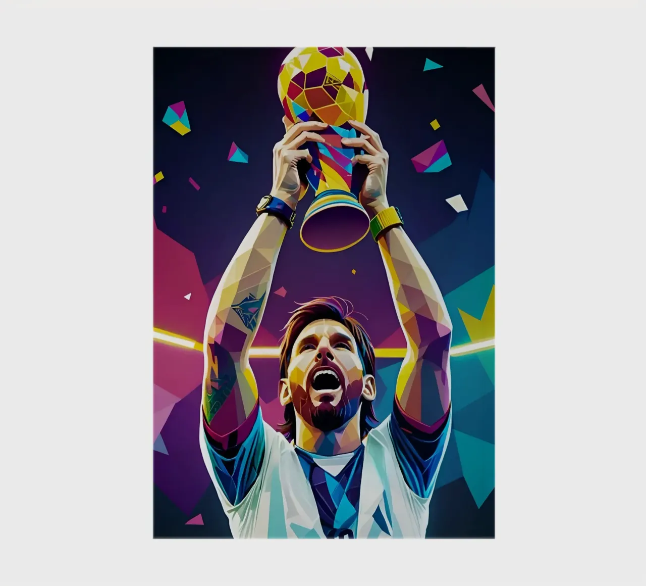 Messi with the cup notebook by BONANZA