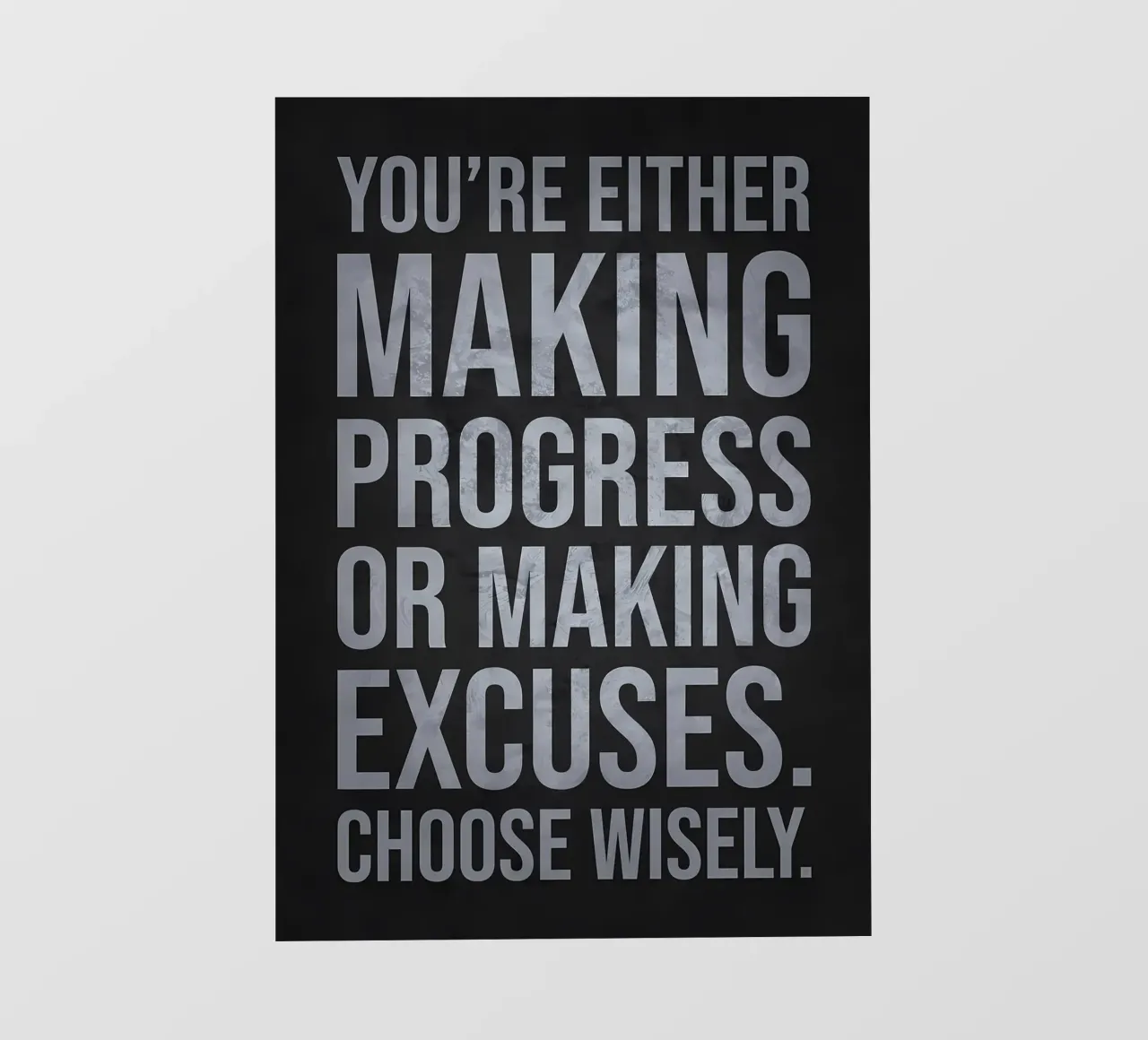 Progress or Excuses backlit film by Bassy