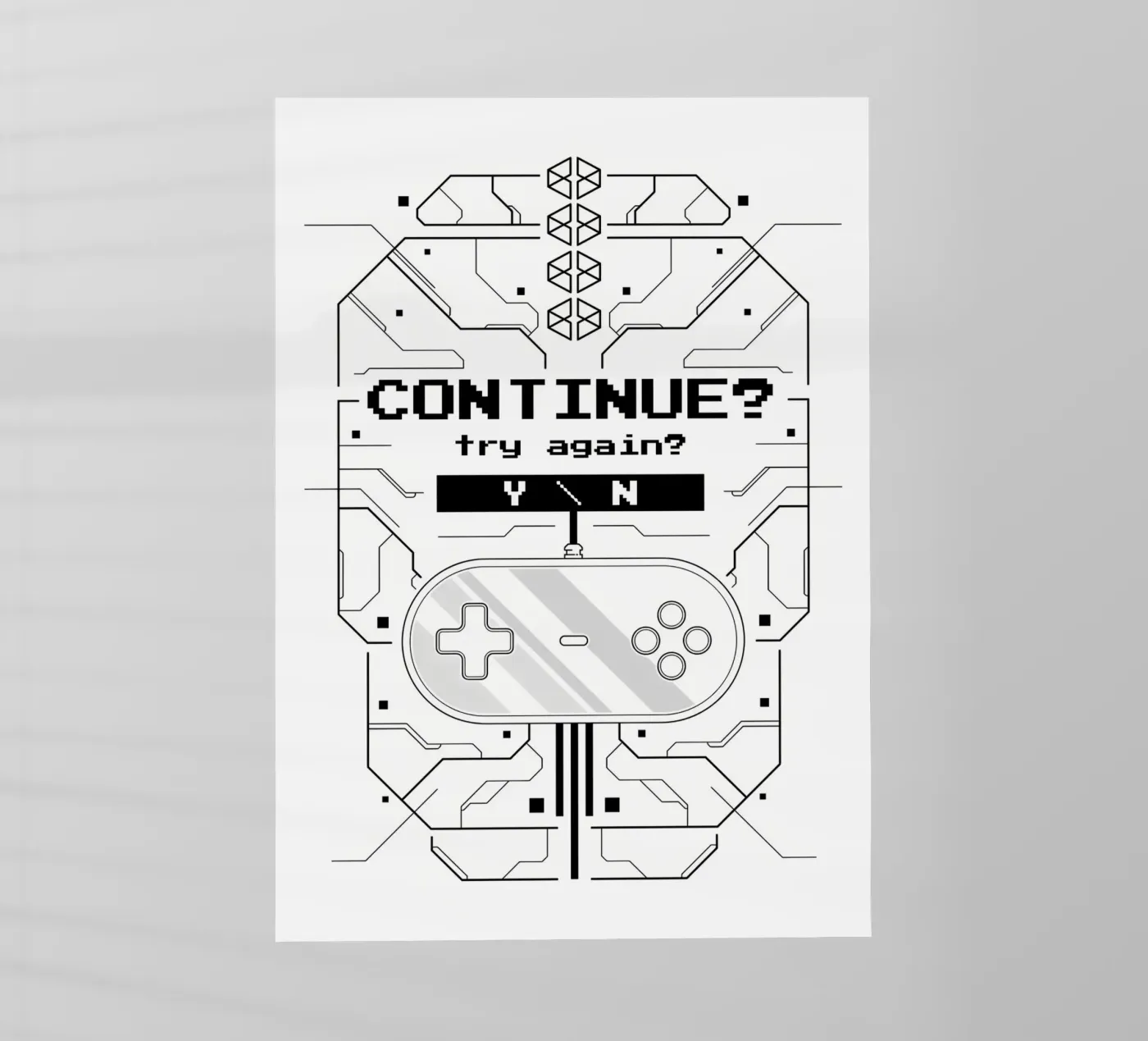 Game Over pellicola backlit da Delaplane