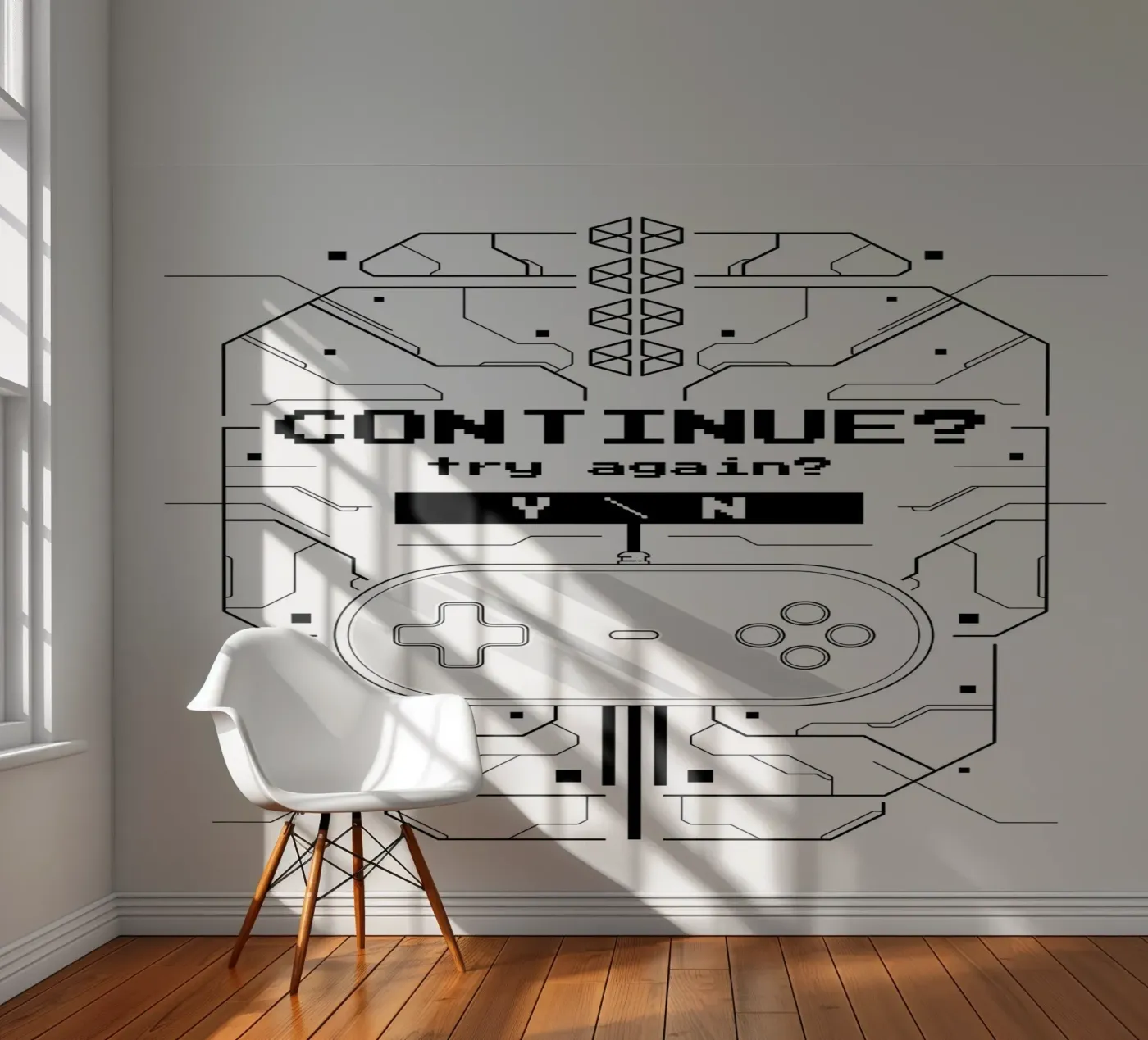 Game over fotobehang van Delaplane