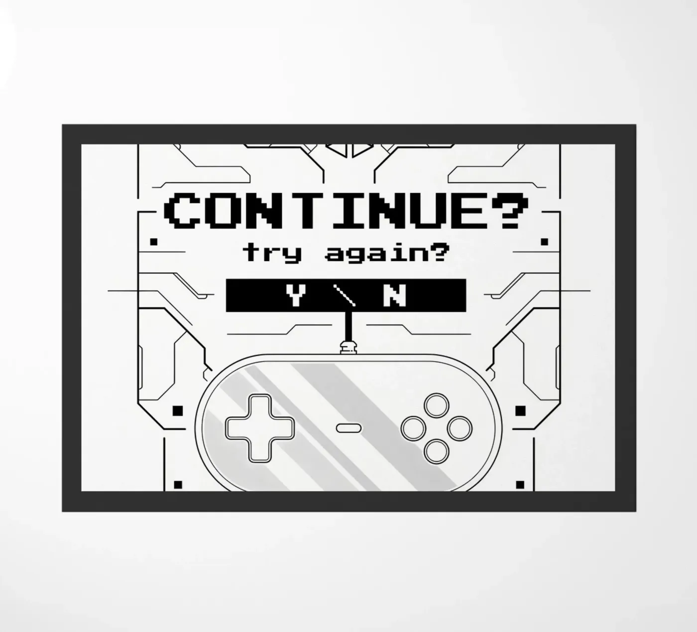 Game Over doormat by Delaplane