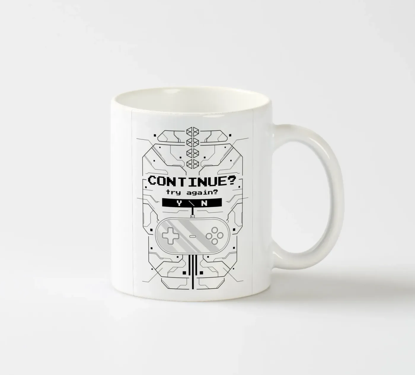 Game Over ceramic mug by Delaplane