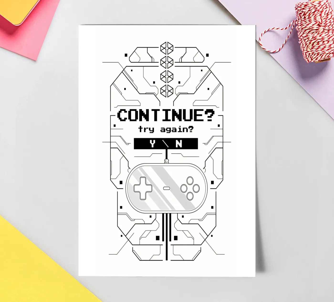 Game Over sticker sheet by Delaplane