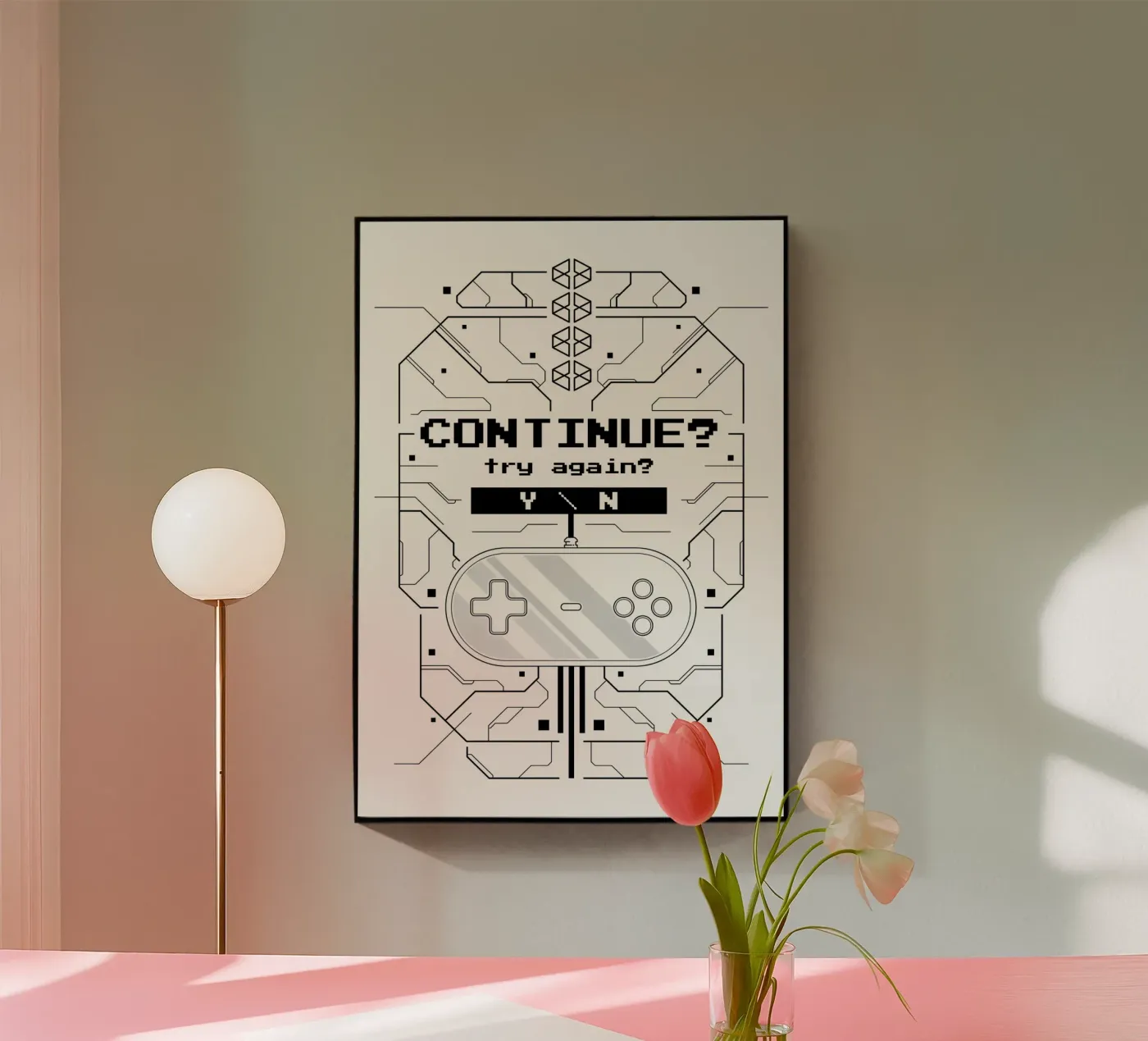 Game Over plexiglass da Delaplane