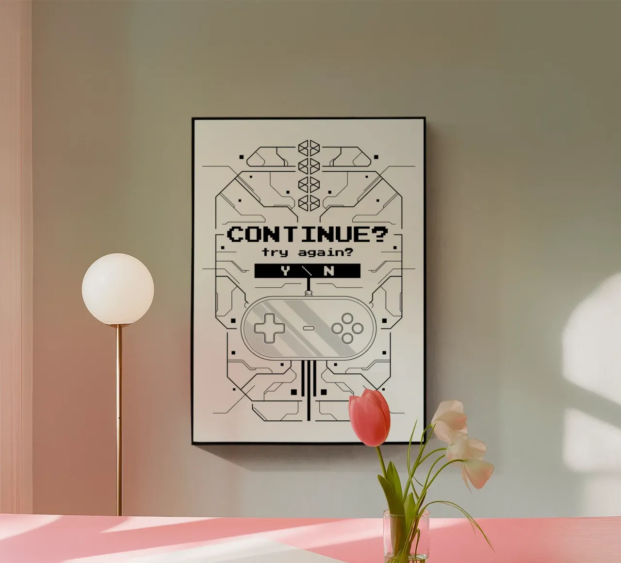 Game Over plexiglass da Delaplane