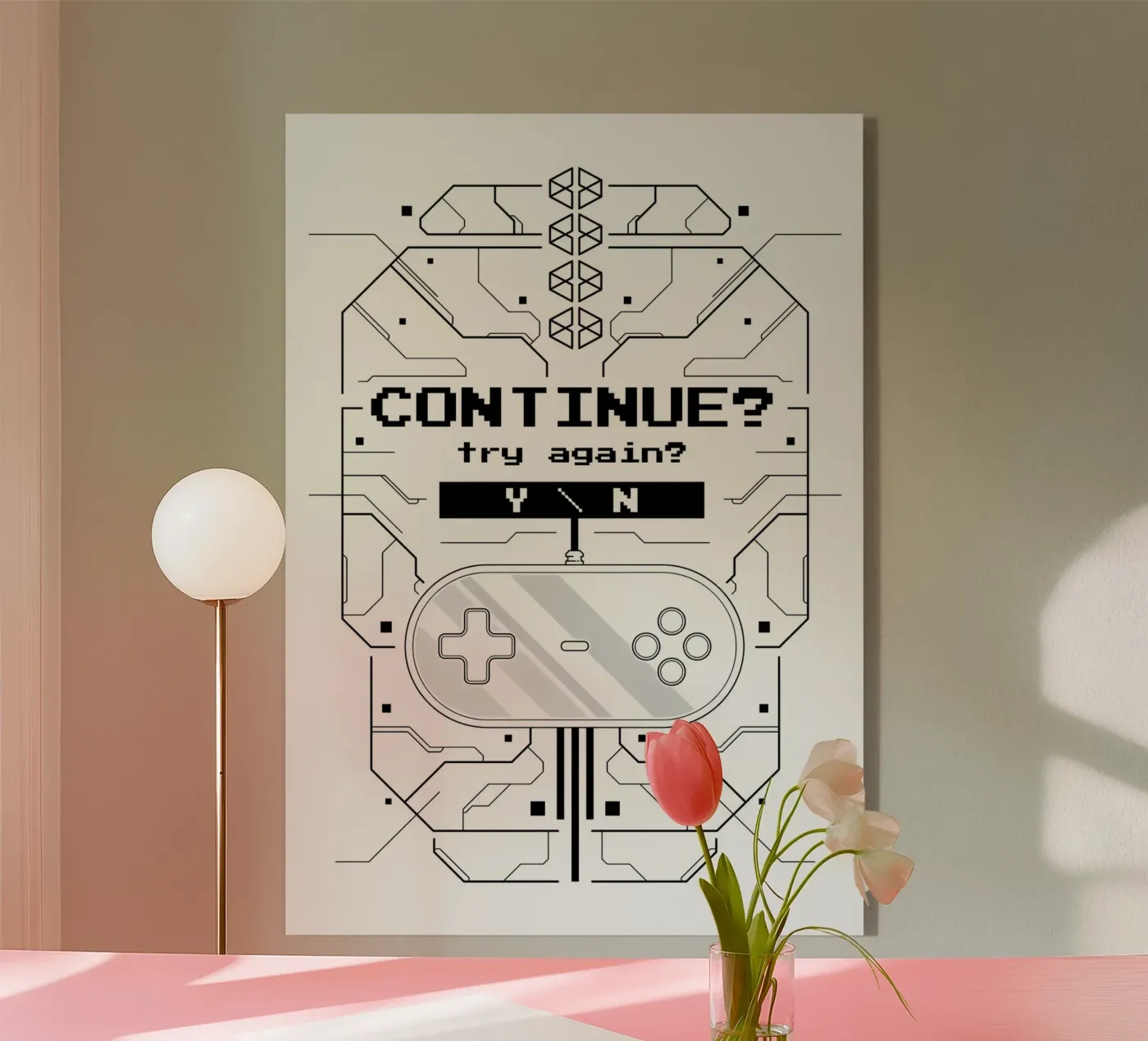 Game Over plexiglass da Delaplane