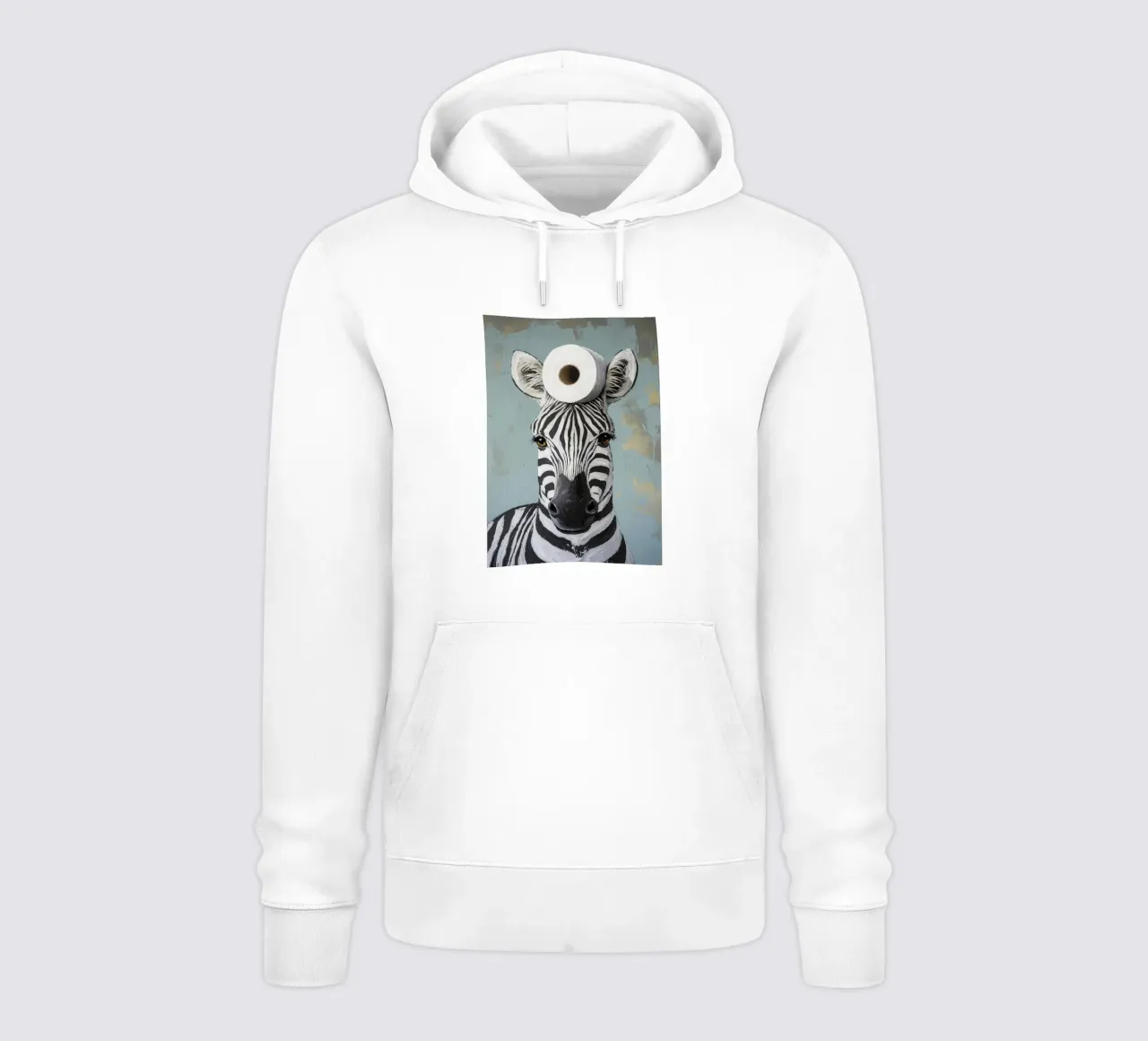 Zebra con carta igienica felpa con cappuccio da Ginnery