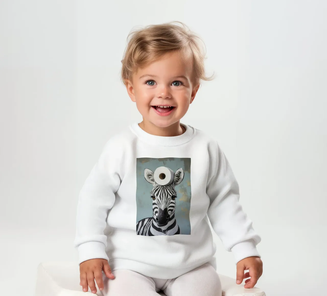 Zebra con carta igienica felpa neonato da Ginnery