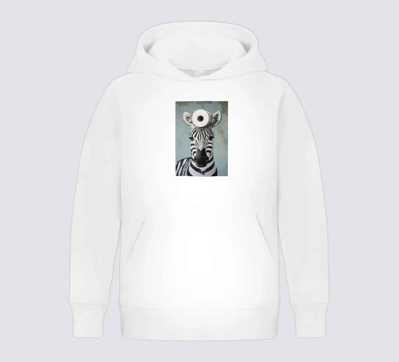 Zebra mit Toilettenpapier Kinder Hoodie von Ginnery