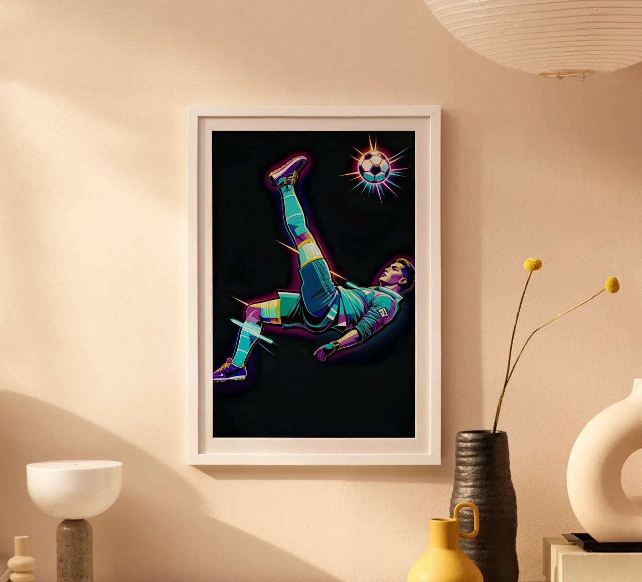 Ronaldo kickt den Ball über sich selbst Poster von BONANZA