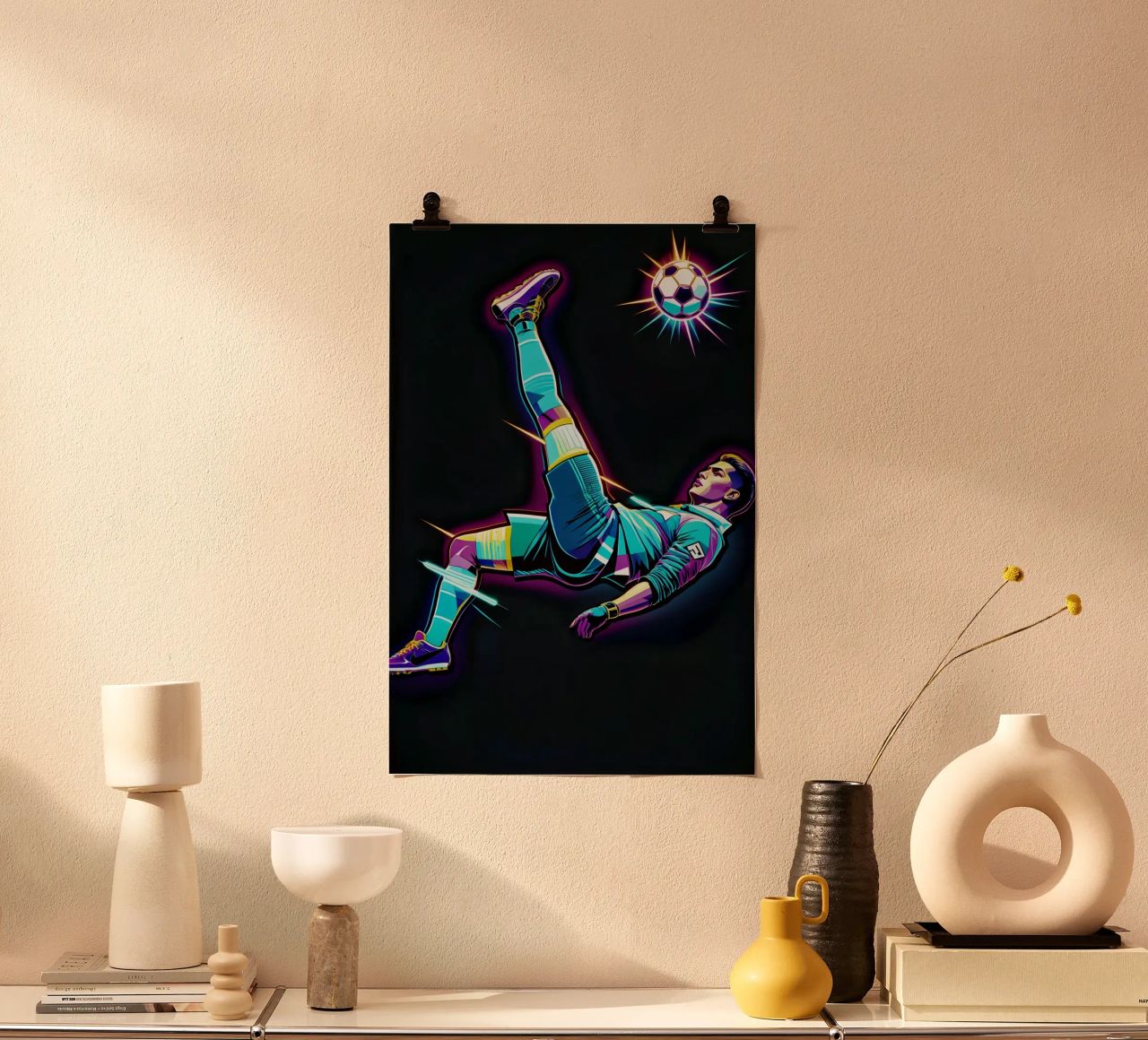 Ronaldo kickt den Ball über sich selbst Poster von BONANZA
