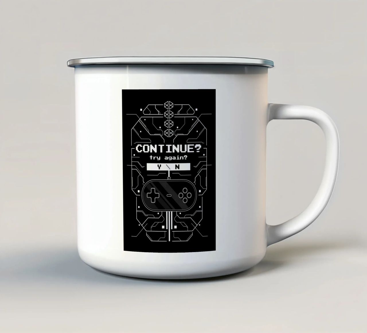 Game Over tazza in smalto da Delaplane
