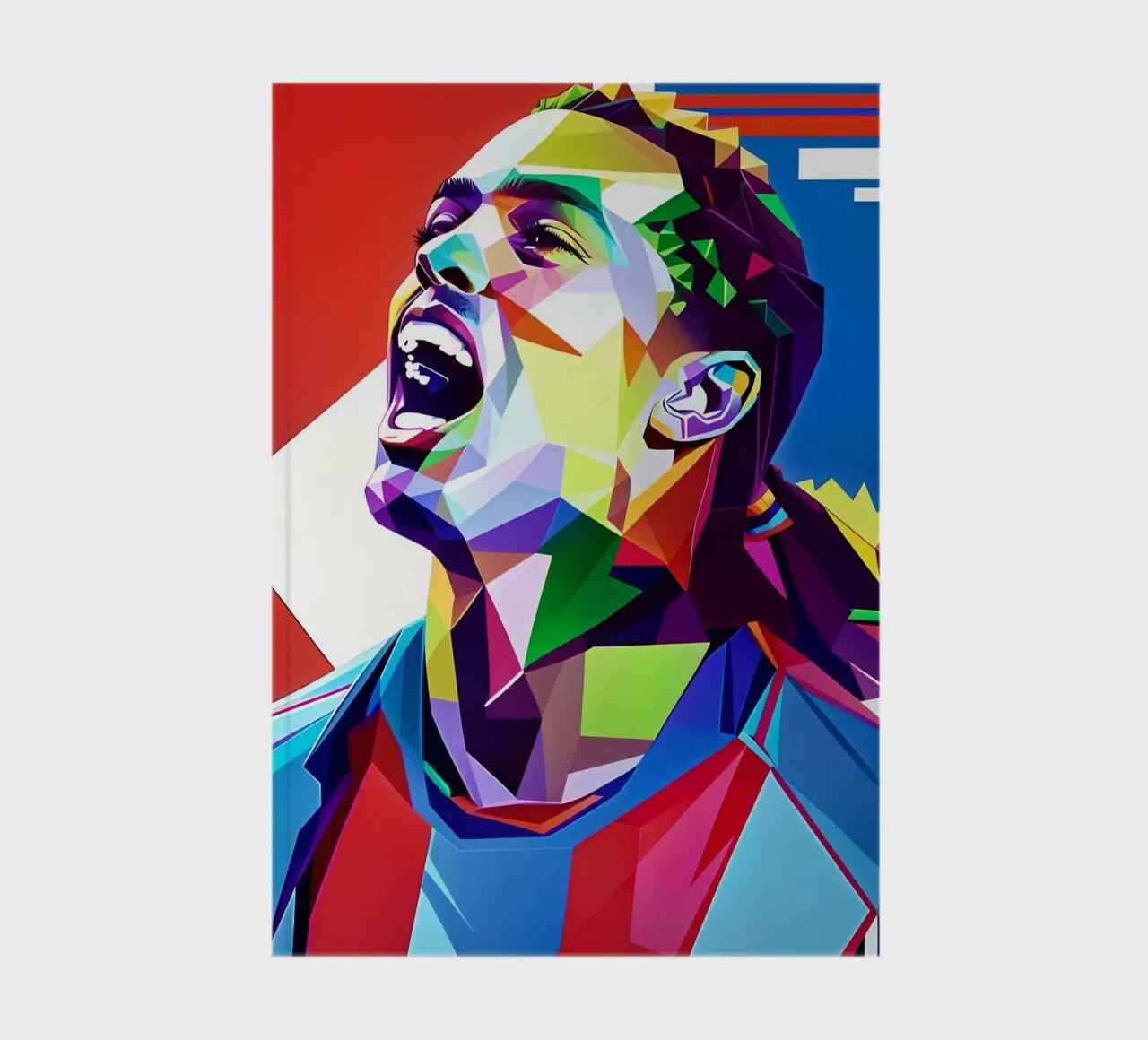 Ronaldinho neon pop art notebook by BONANZA