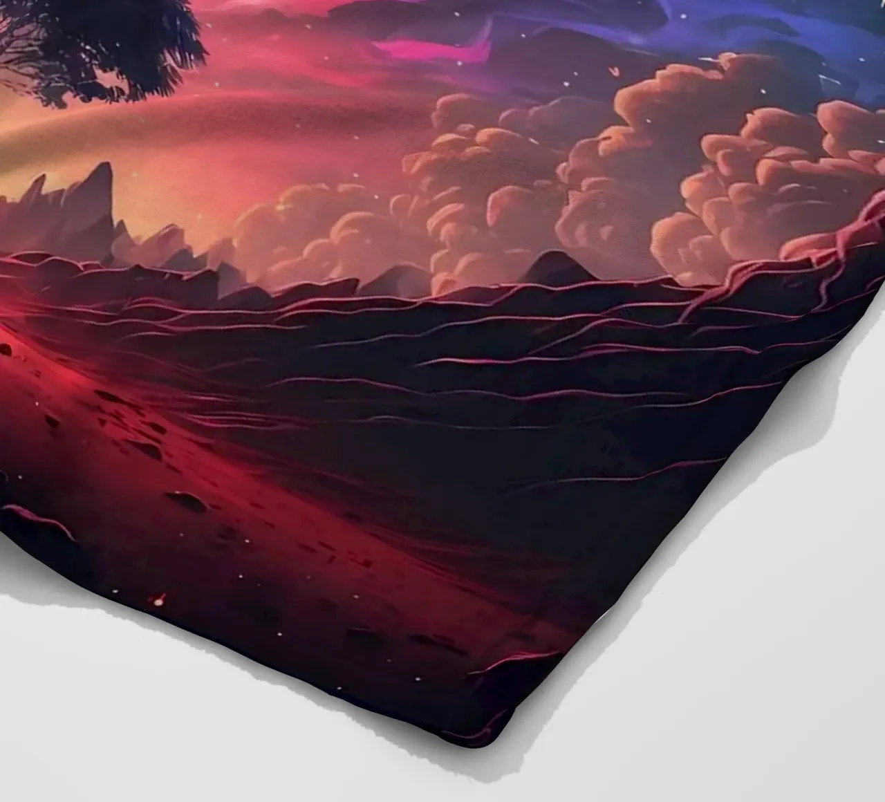 Galaxy Landscape fleece blanket by Mikesell