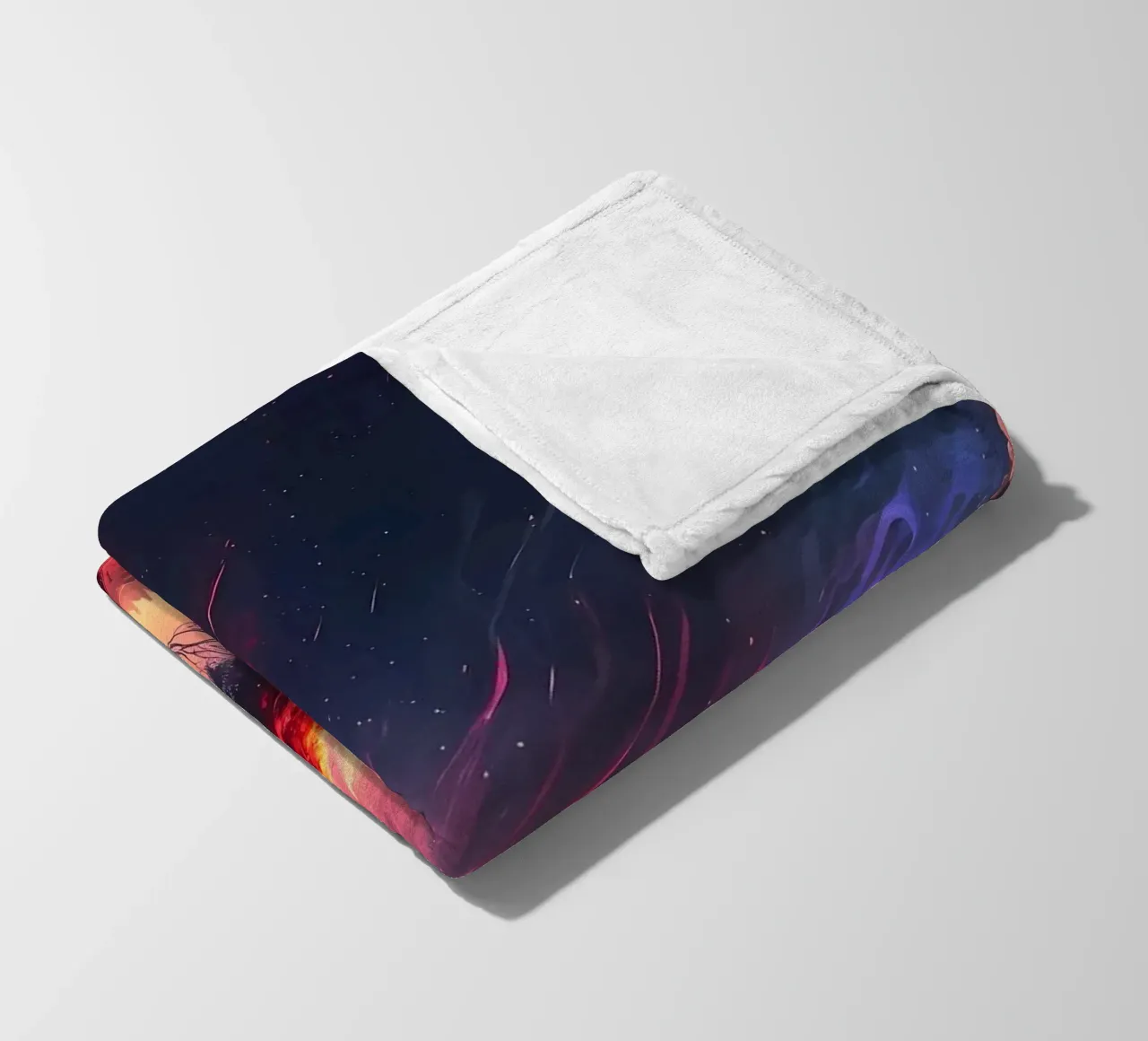Galaxy Landscape fleece blanket by Mikesell