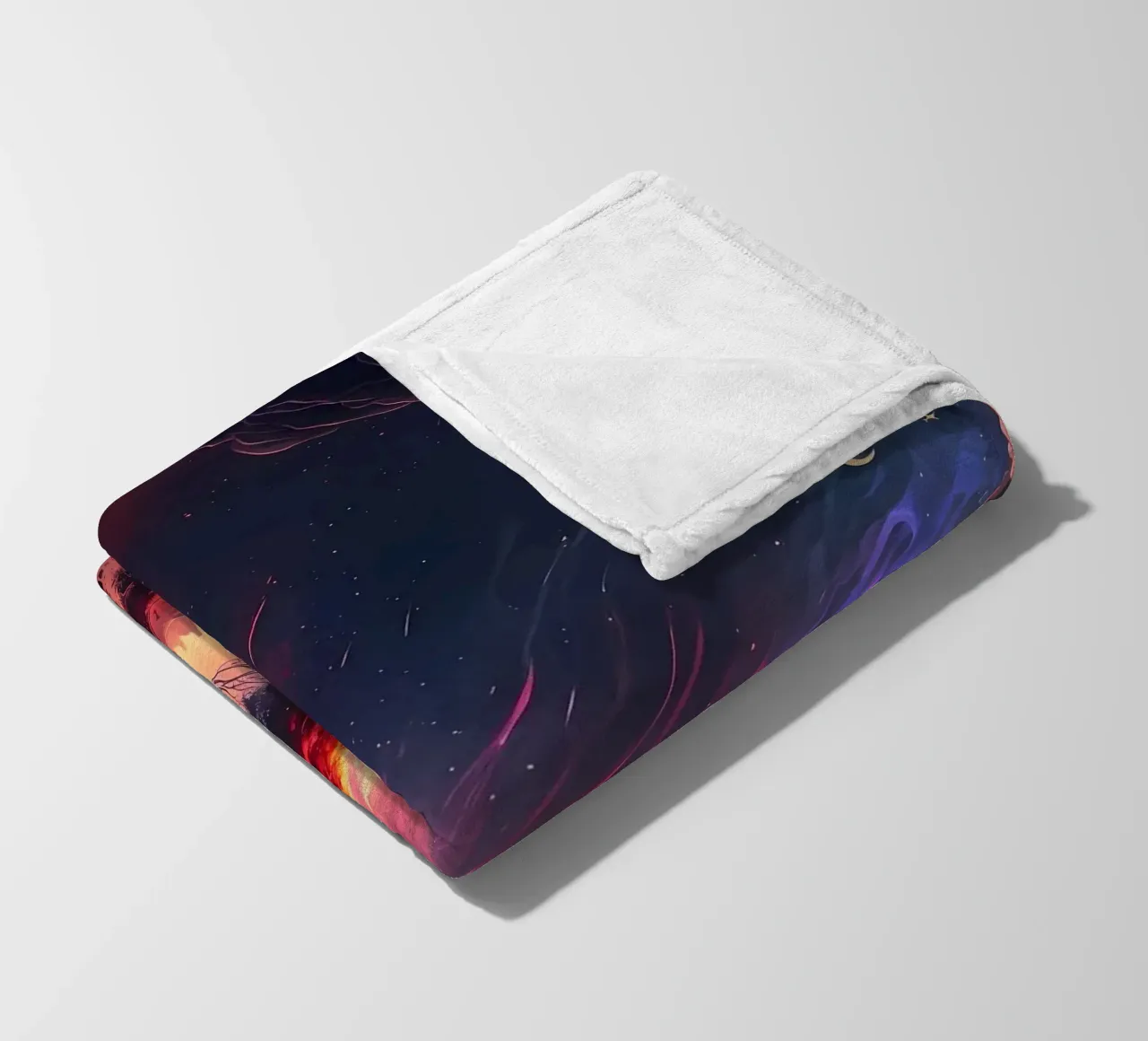 Galaxy Landscape fleece blanket by Mikesell