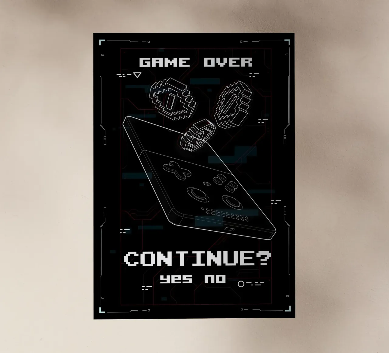 Game Over pellicola backlit da Delaplane