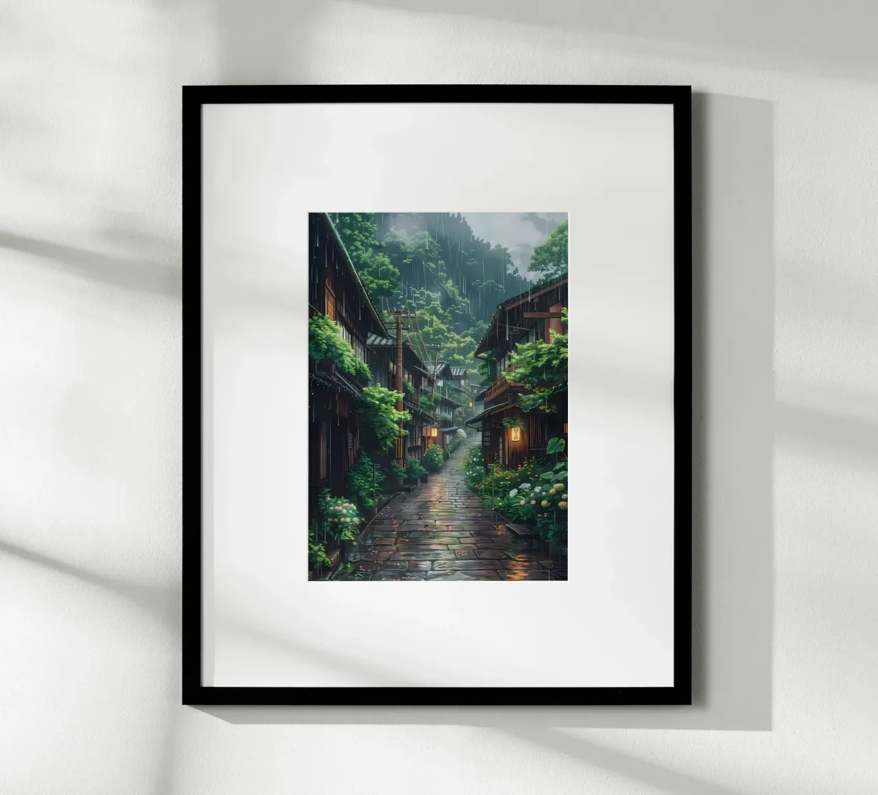 Rainy Street poster by Ginnery