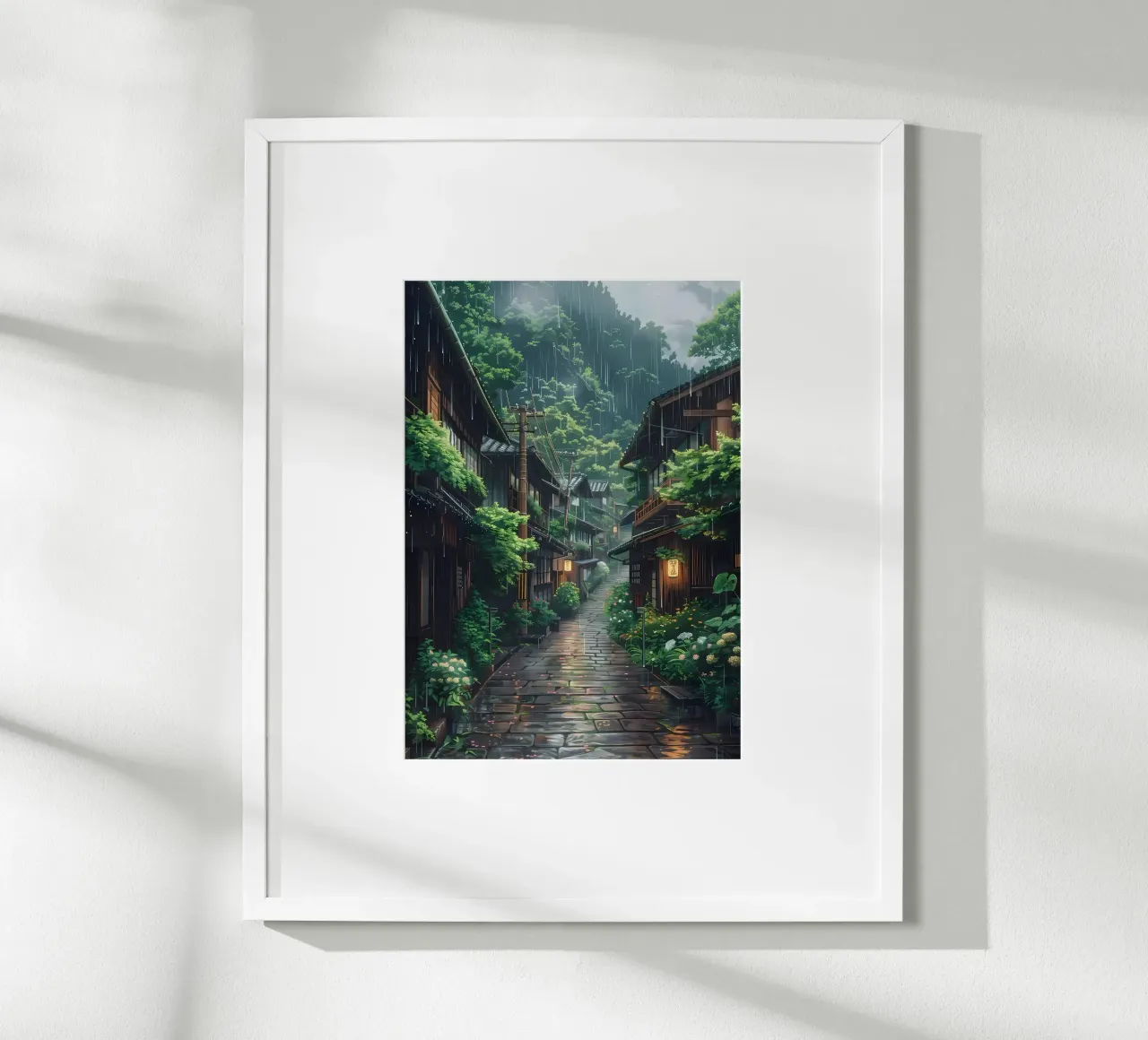 Rainy Street poster by Ginnery