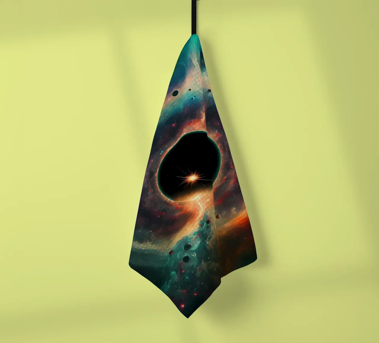 Galaxy Landscape tea towel by Mikesell