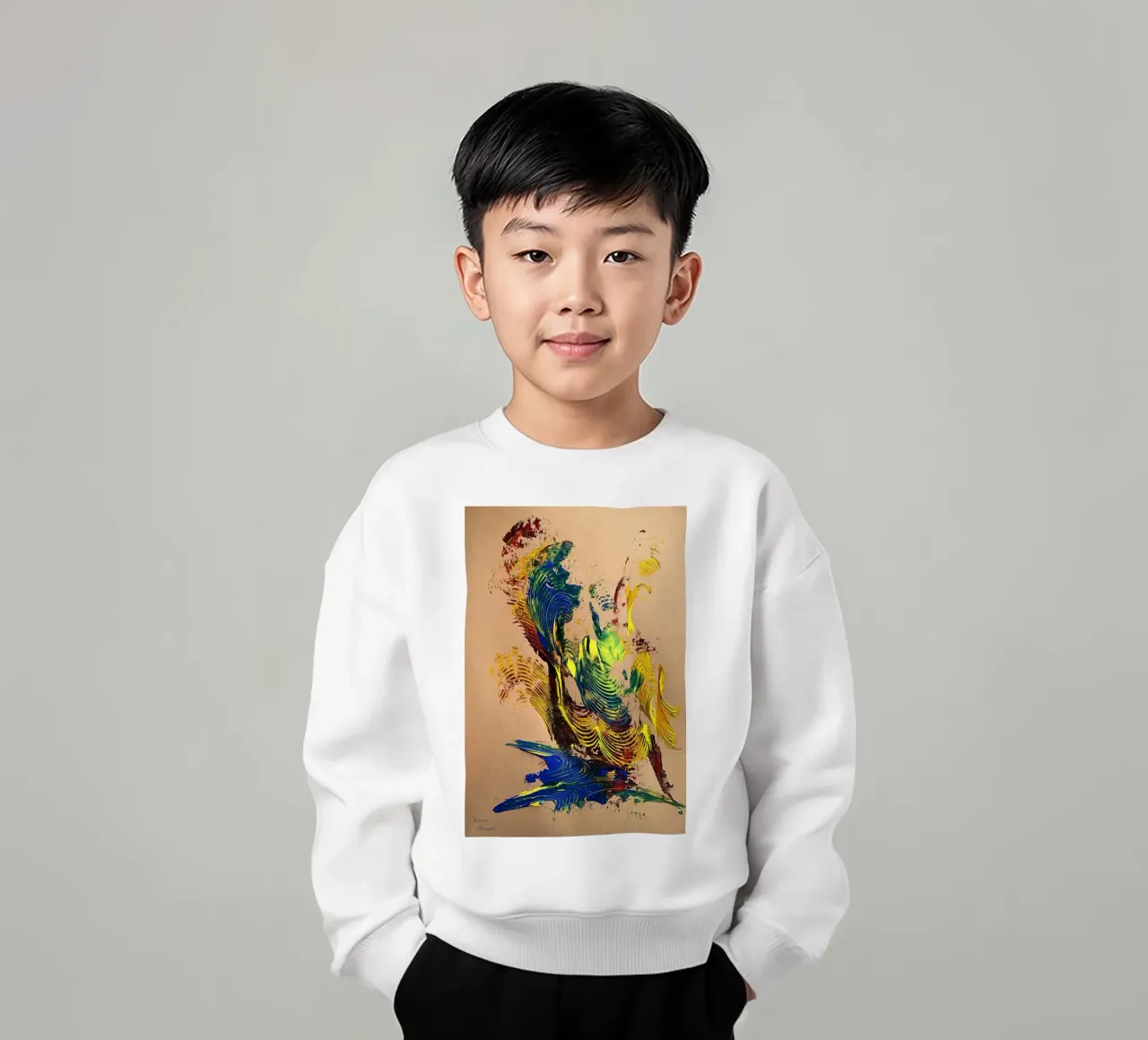 NATURAL STYLE 51 felpa bambino da Thierry Vobmann Abstract painting
