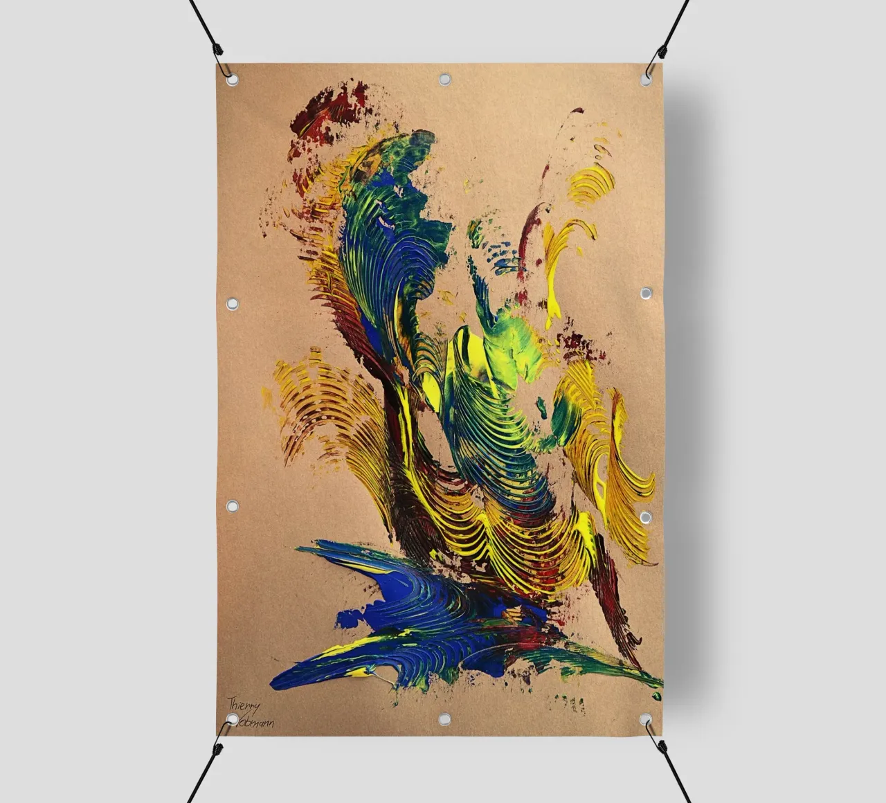 NATURAL STYLE 51 telo in pvc da Thierry Vobmann Abstract painting